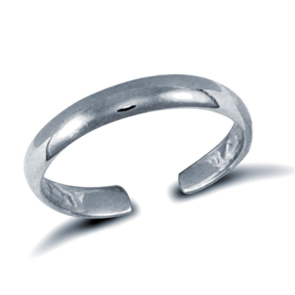 925 Silver D-Profile Toe Ring
