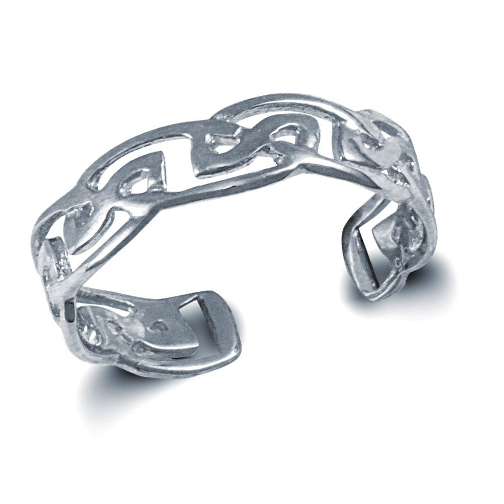 925 Silver Filigree Toe Ring