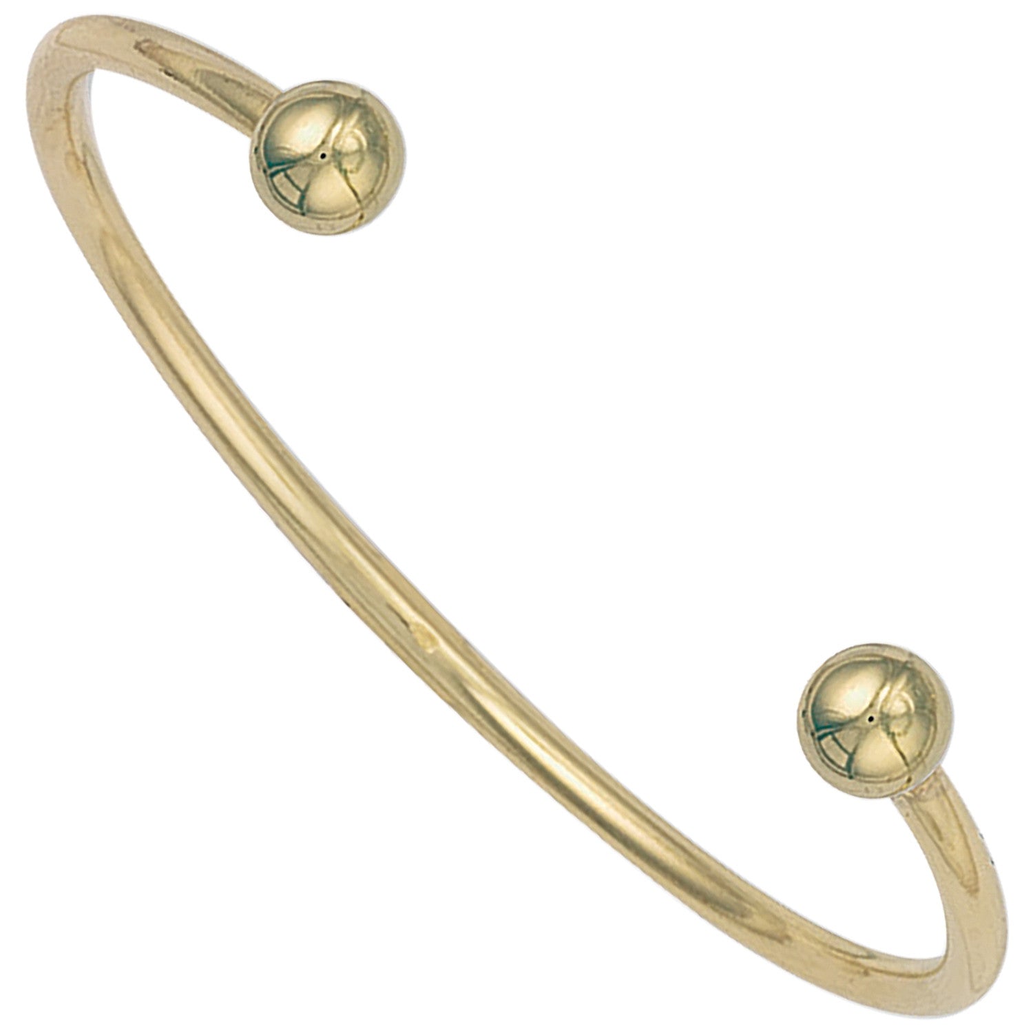 Yellow Gold Ladies / Gents 3mm Solid Torque Bangle - 9ct Gold
