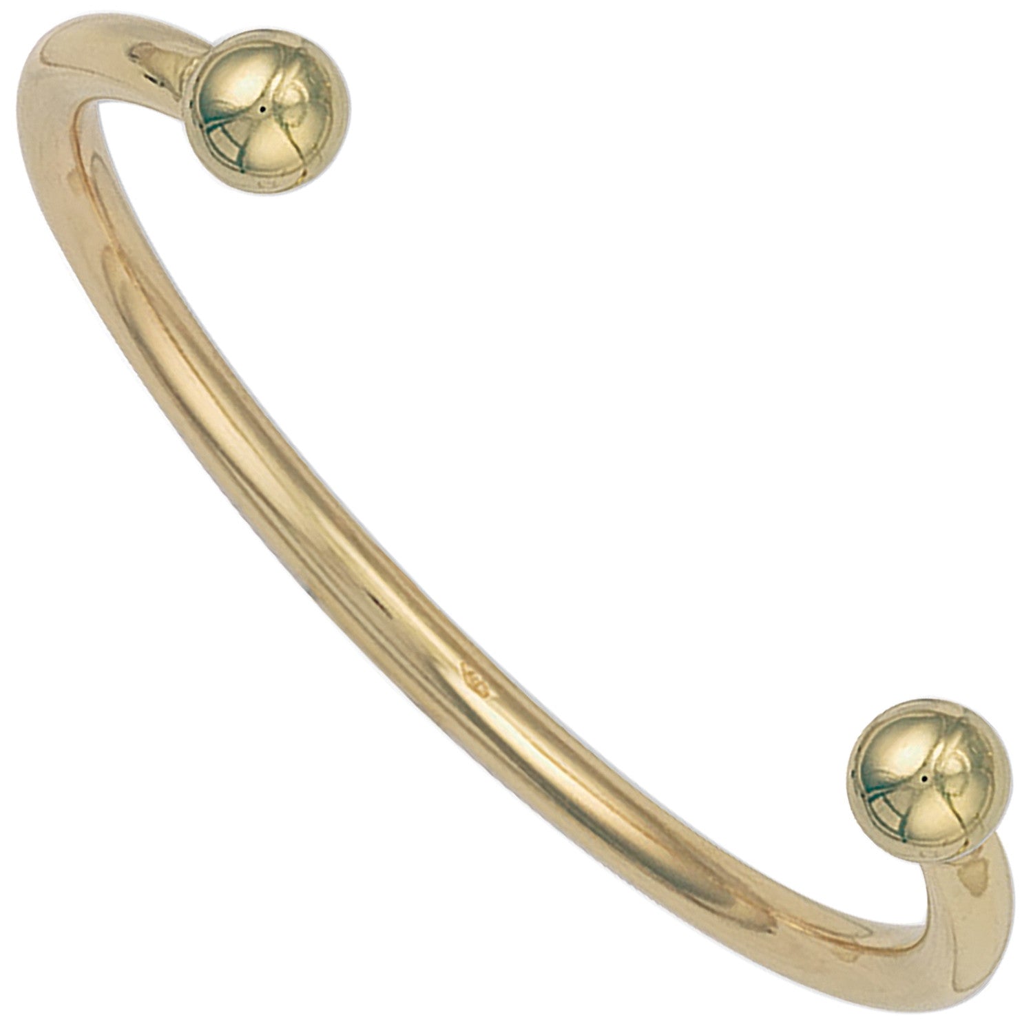 Yellow Gold Ladies / Gents 4.5mm Solid Torque Bangle - 9ct Gold
