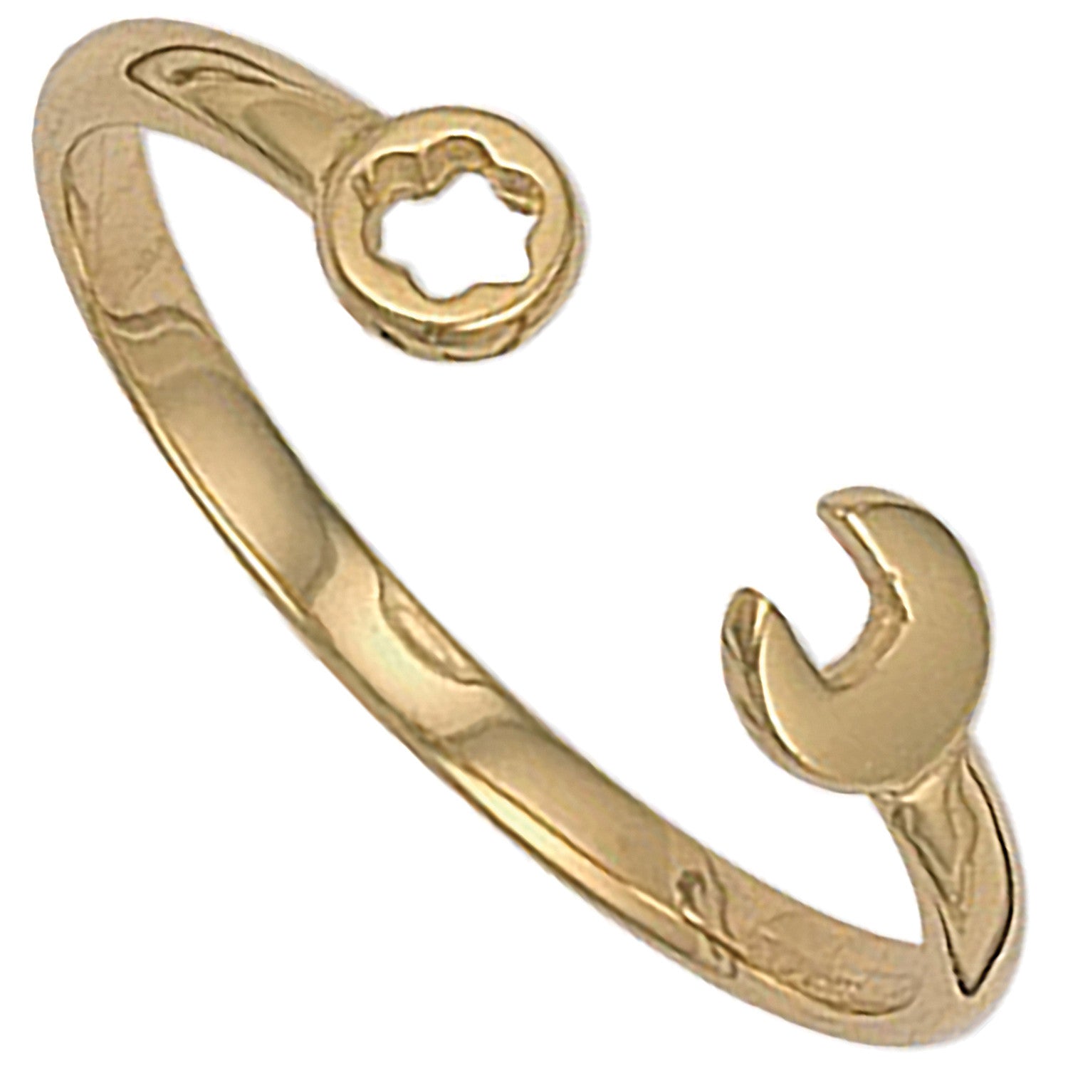 Yellow Gold Baby Spanner Bangle - 9ct Gold