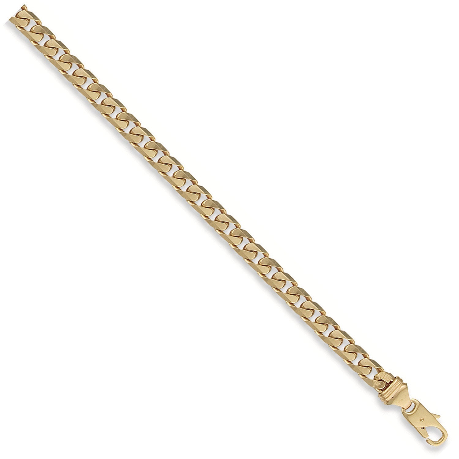 Yellow Gold 7mm Tight Link Curb Bracelets - 9ct Gold