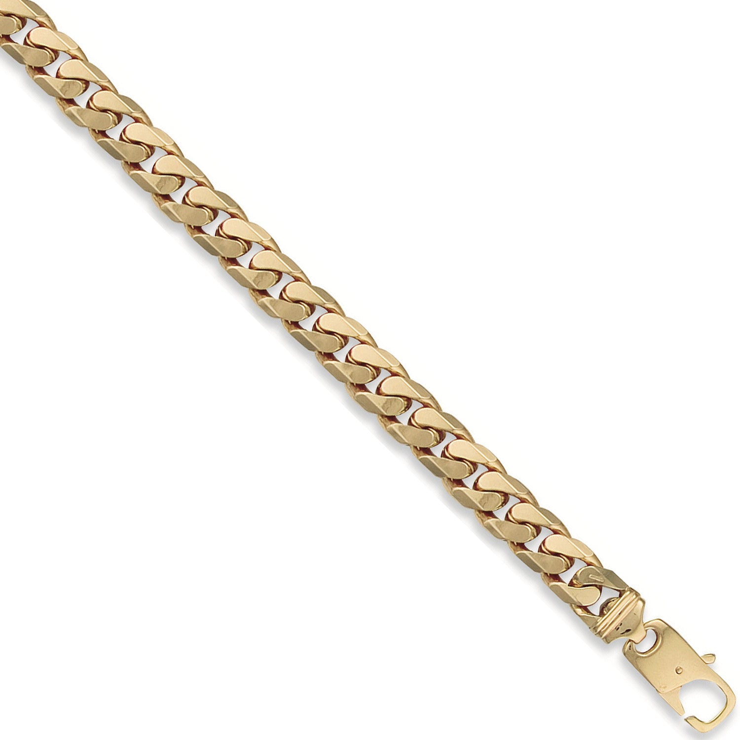 Yellow Gold 11mm Tight Link Curb Bracelets - 9ct Gold