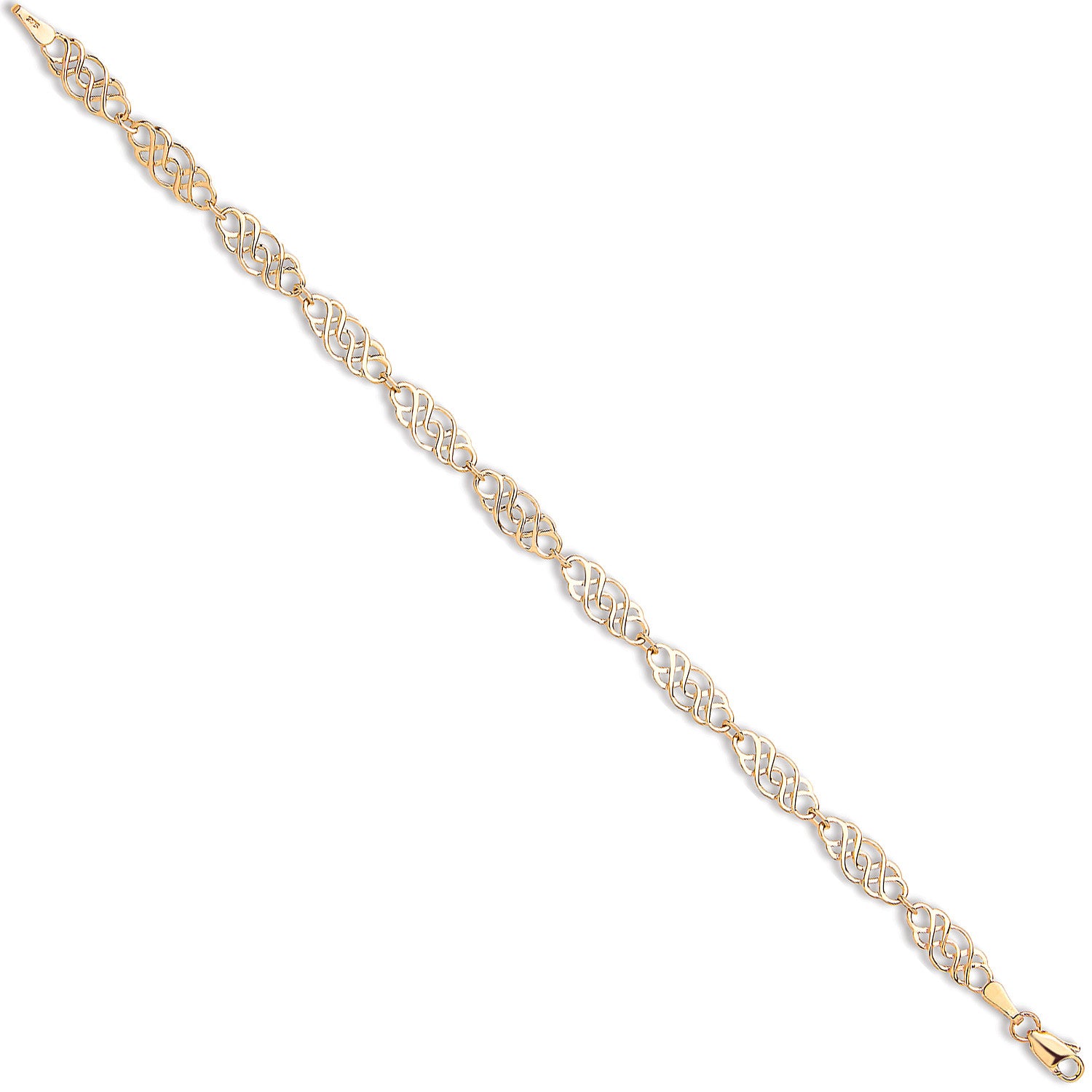 Yellow Gold Celtic Link Ladies Bracelet - 9ct Gold
