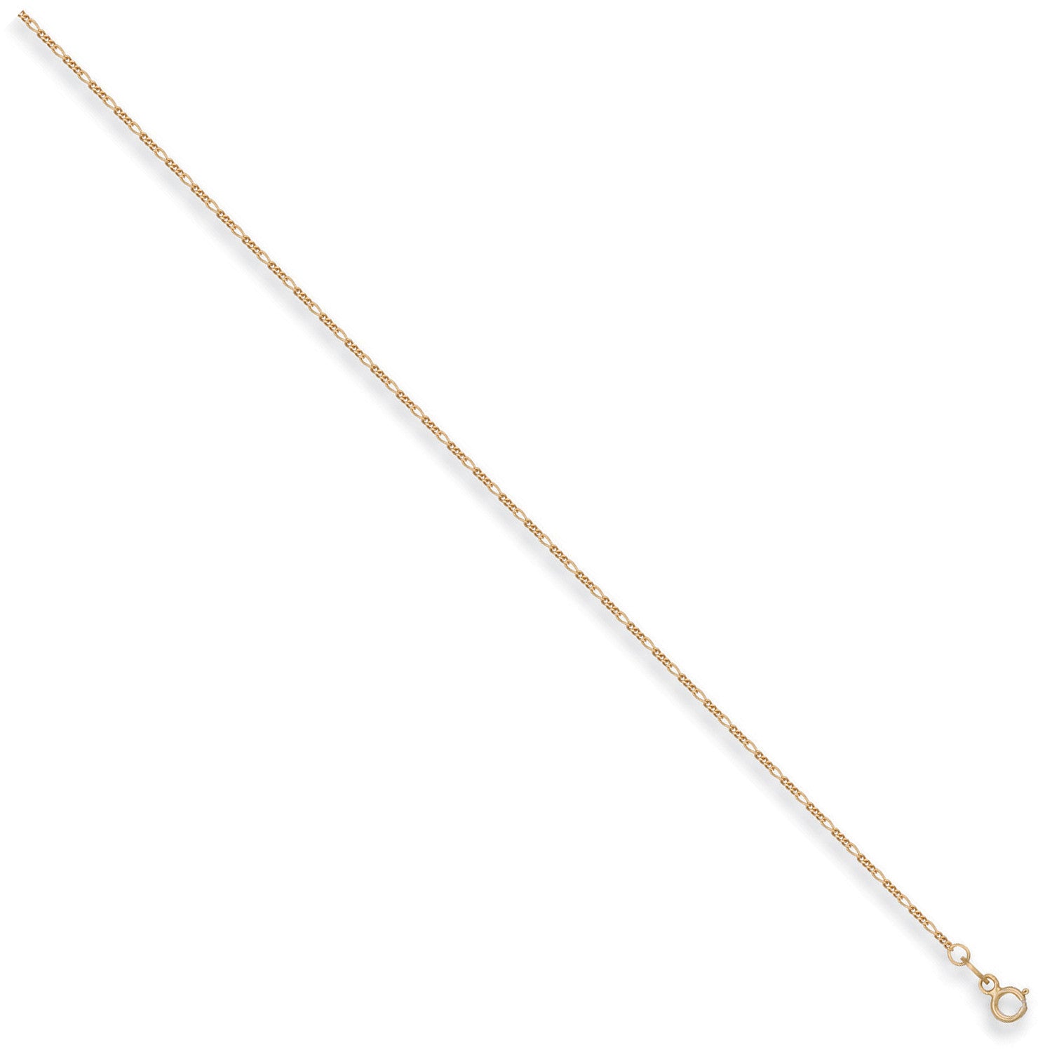 Yellow Gold 1.3mm Figaro Chain - 9ct Gold
