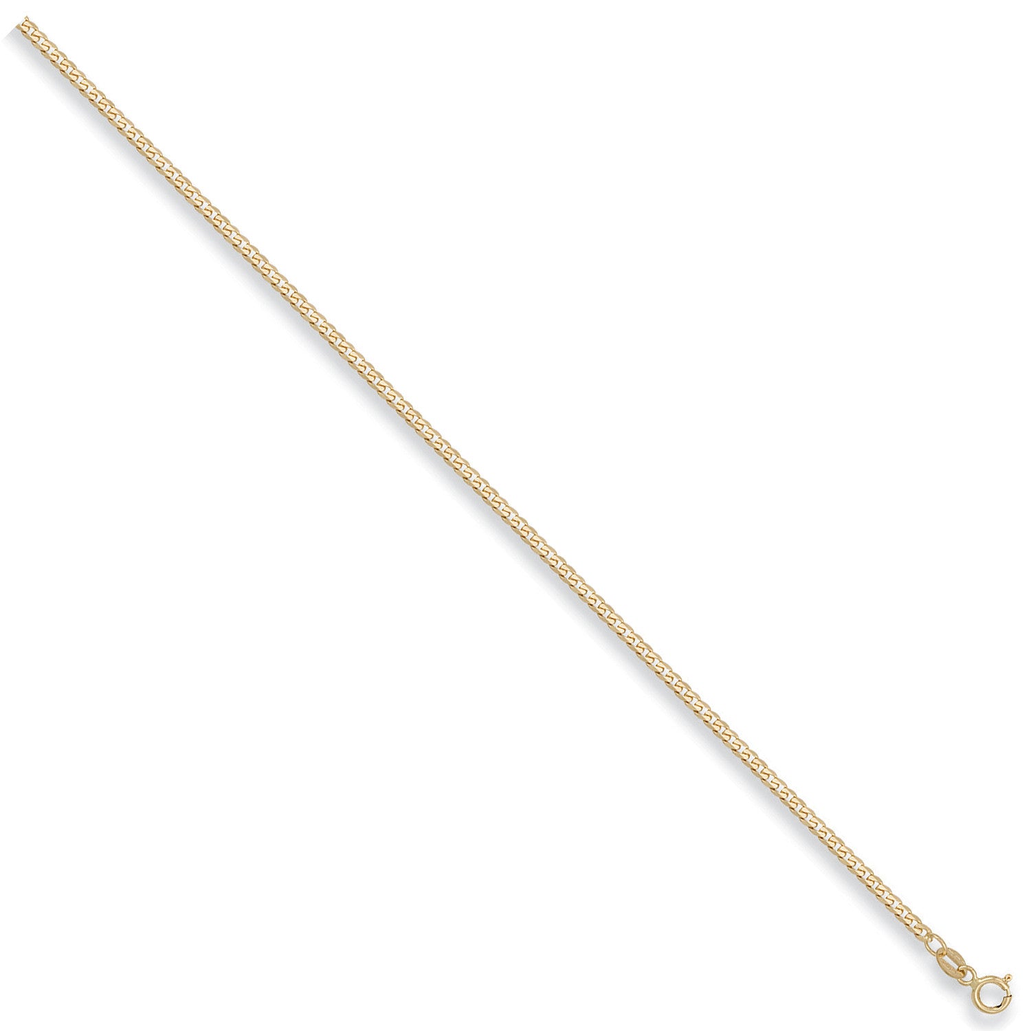Yellow Gold 2.2mm Curb Chain - 9ct Gold