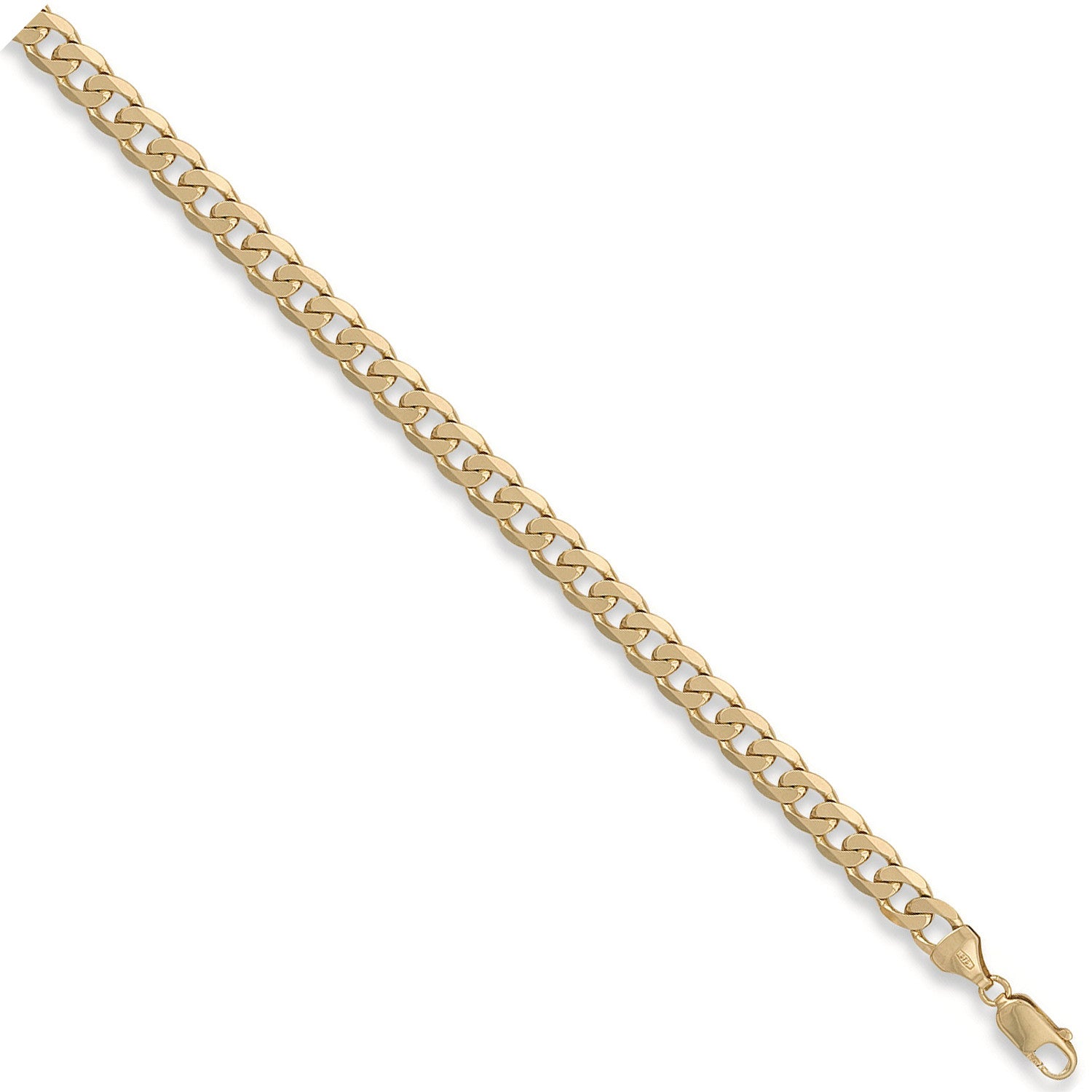 Yellow Gold 7.0mm Curb Chain - 9ct Gold