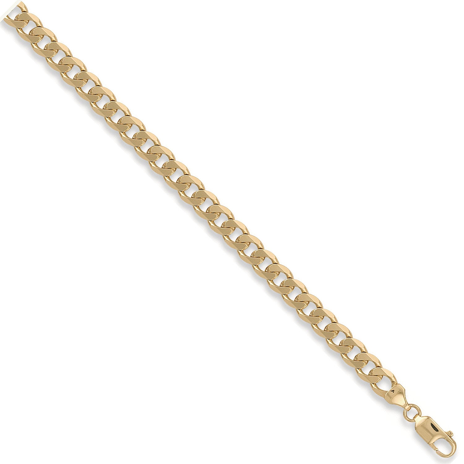 Yellow Gold 8mm Curb Chain - 9ct Gold