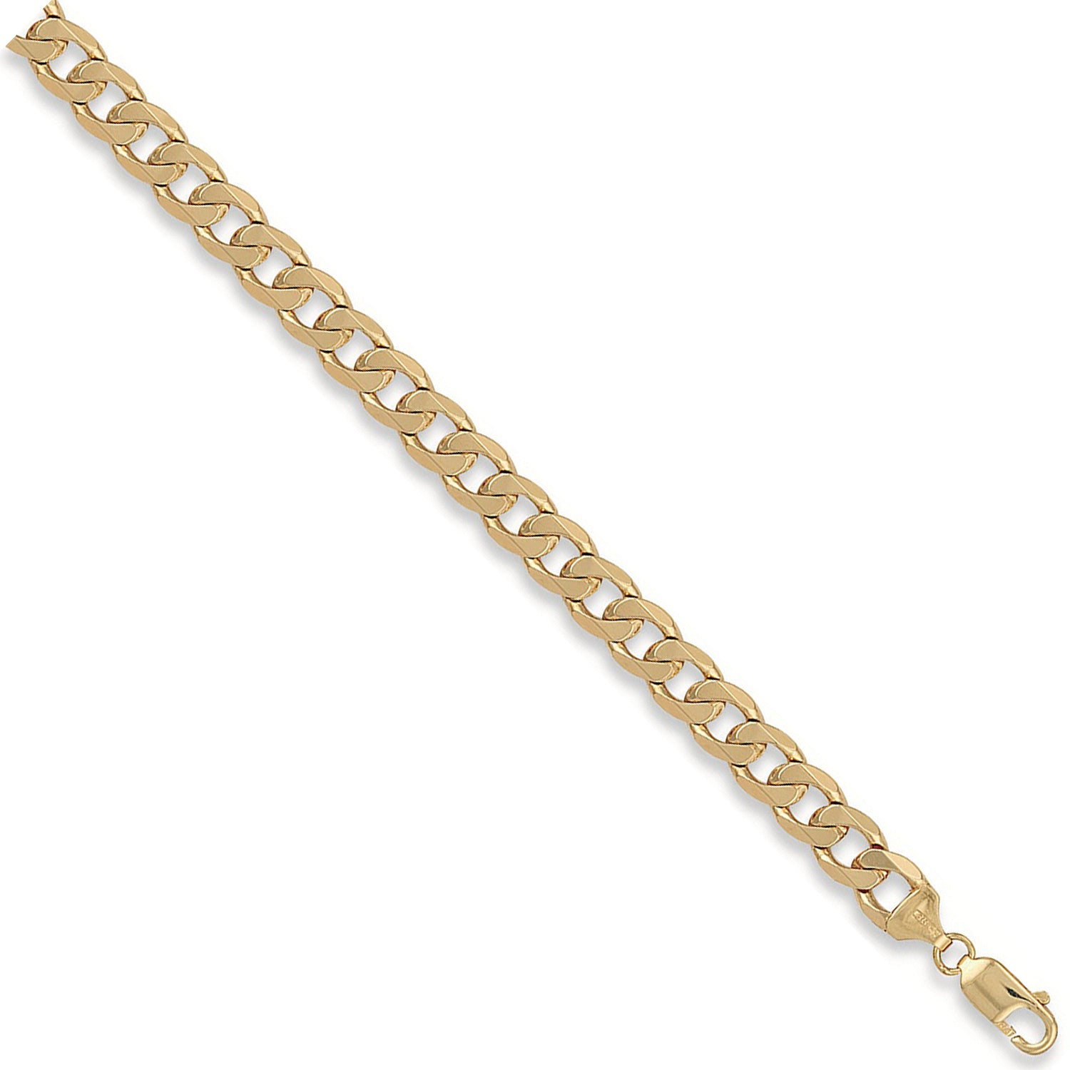 Yellow Gold 9.5mm Curb Chain - 9ct Gold