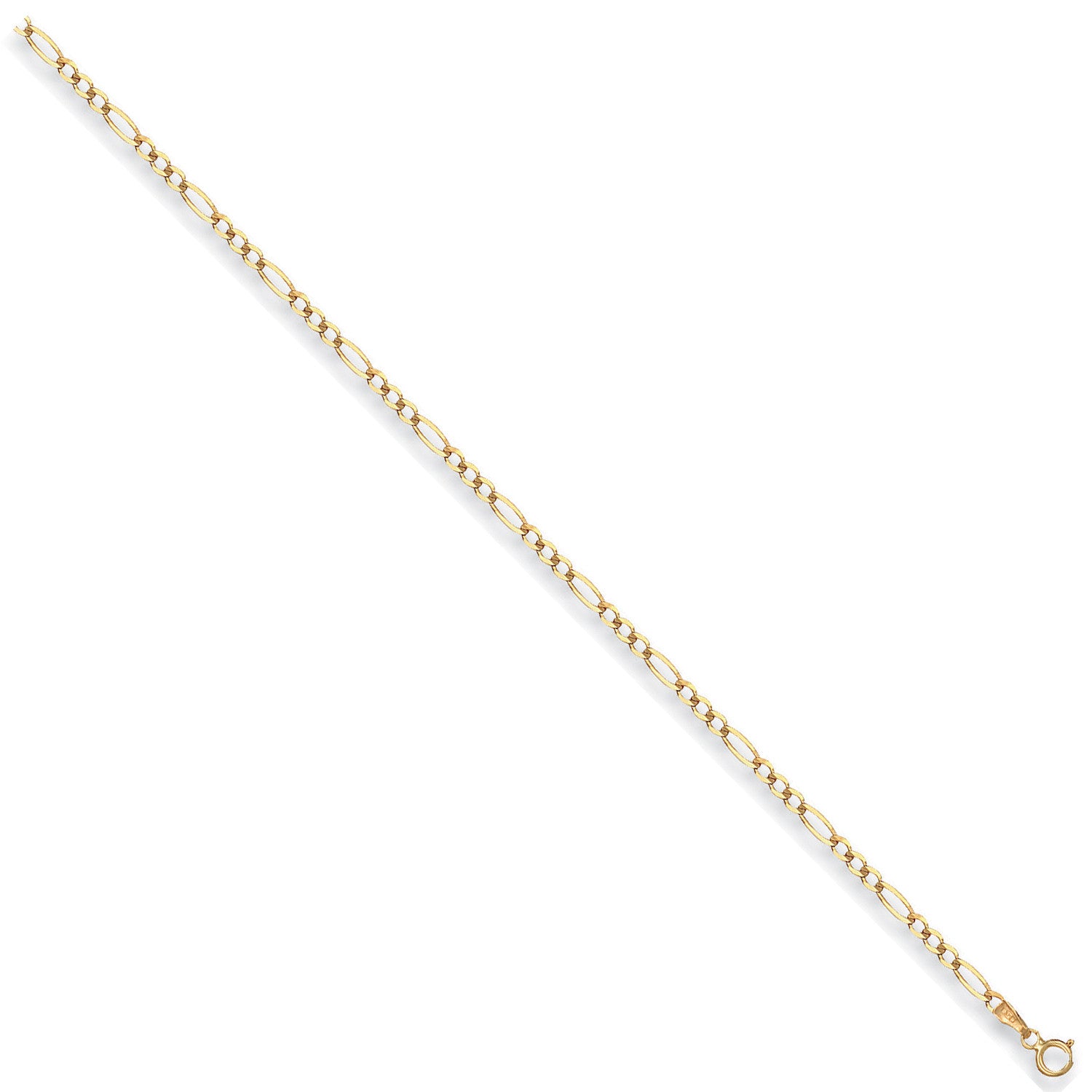 Yellow Gold 2.7mm Economy Figaro Chain - 9ct Gold