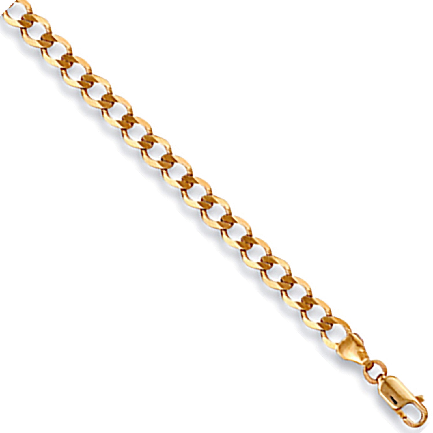 Yellow Gold 4.2mm Economy Curb Chain - 9ct Gold
