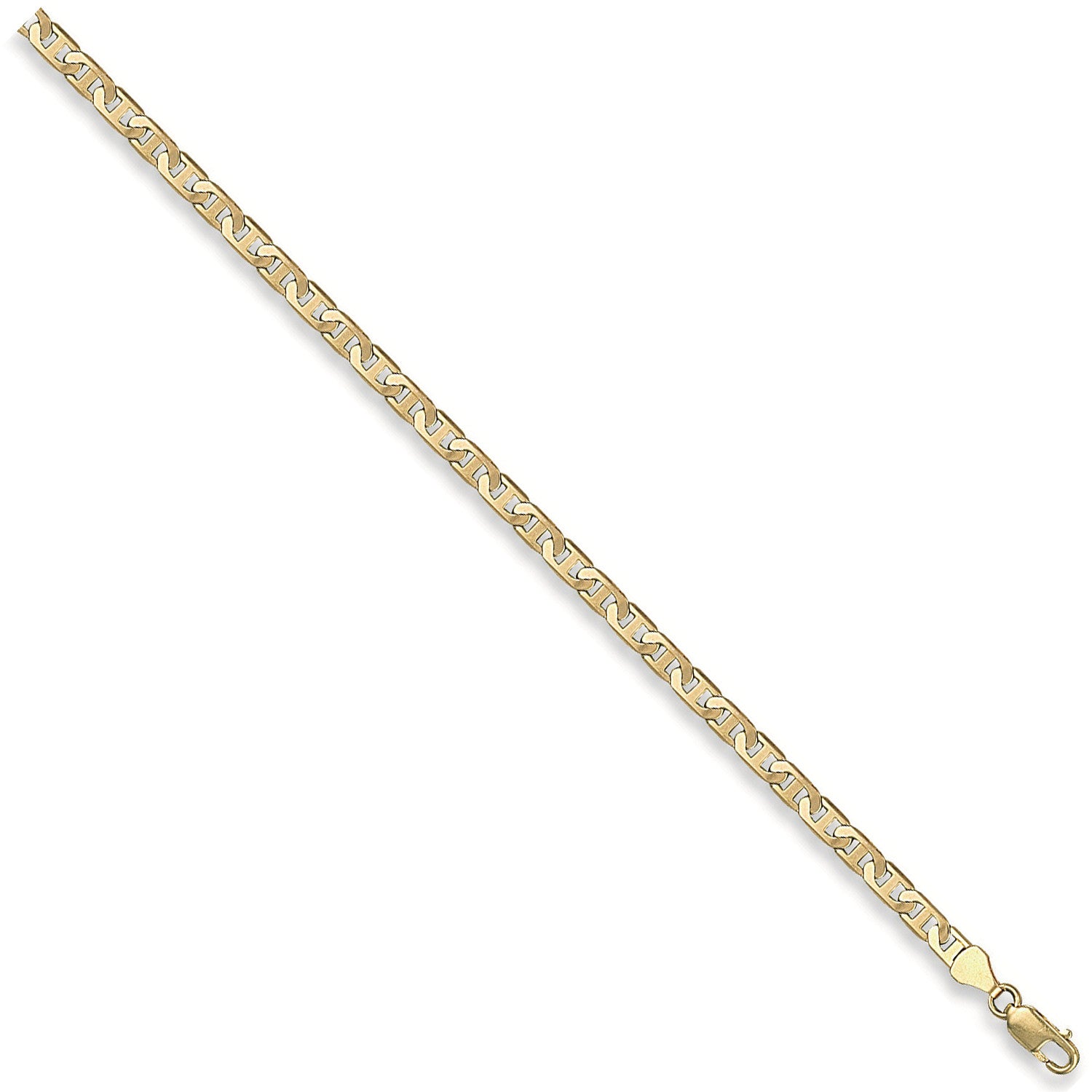 Yellow Gold 4.4mm Flat Anchor Chain - 9ct Gold
