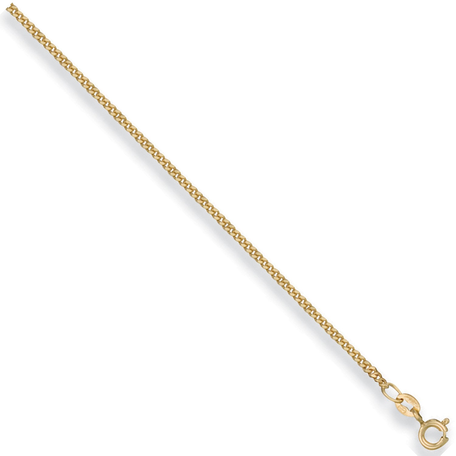 Yellow Gold 1.7mm Traditional Classic Curb Chain - 9ct Gold