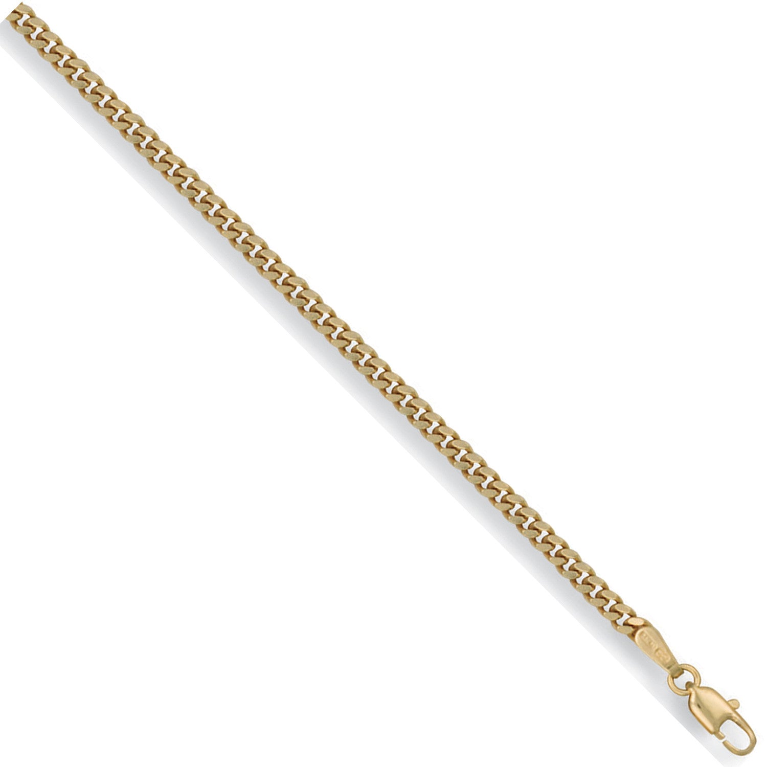Yellow Gold 2.7mm Traditional Classic Curb Chain - 9ct Gold