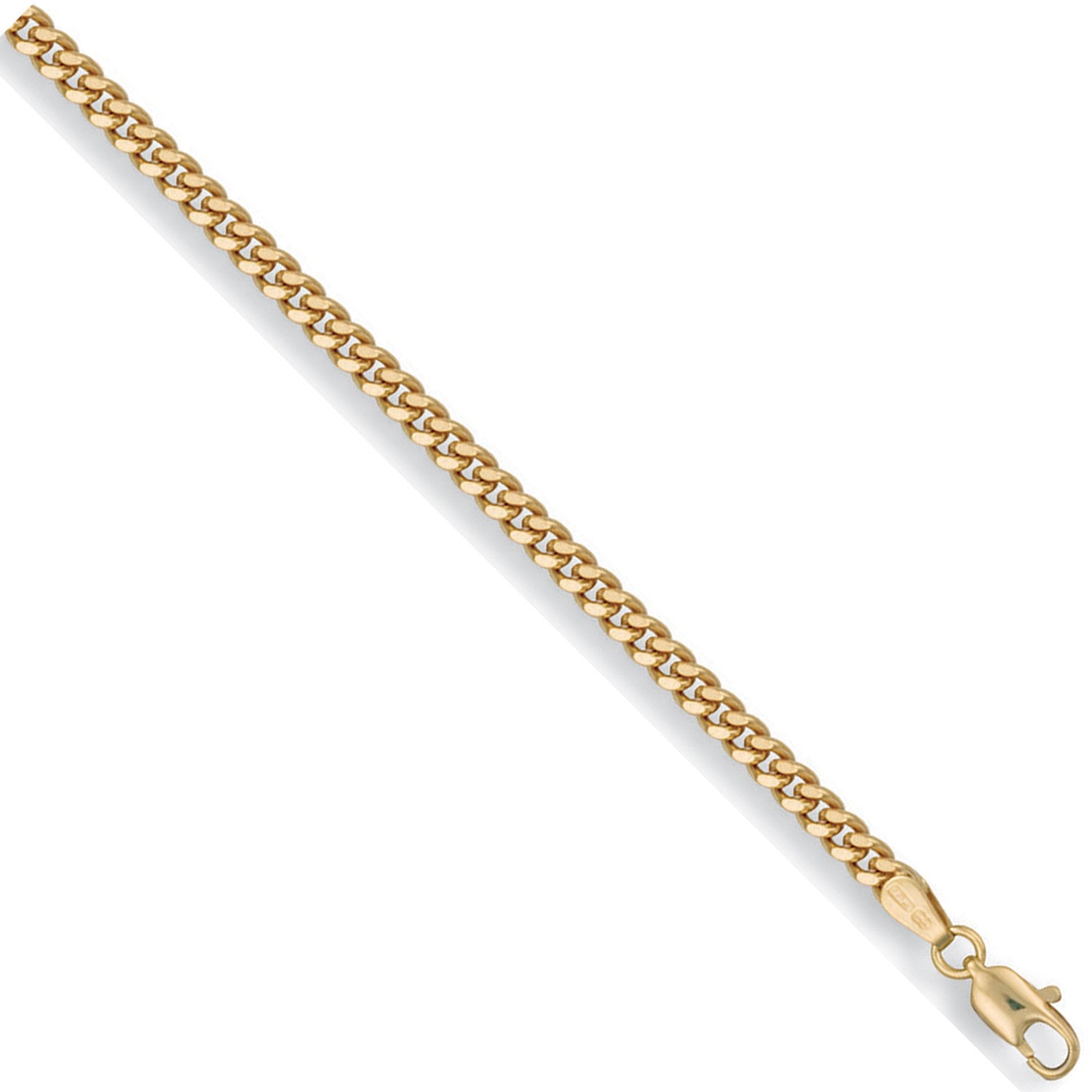 Yellow Gold 3.6mm Traditional Classic Curb Chain - 9ct Gold