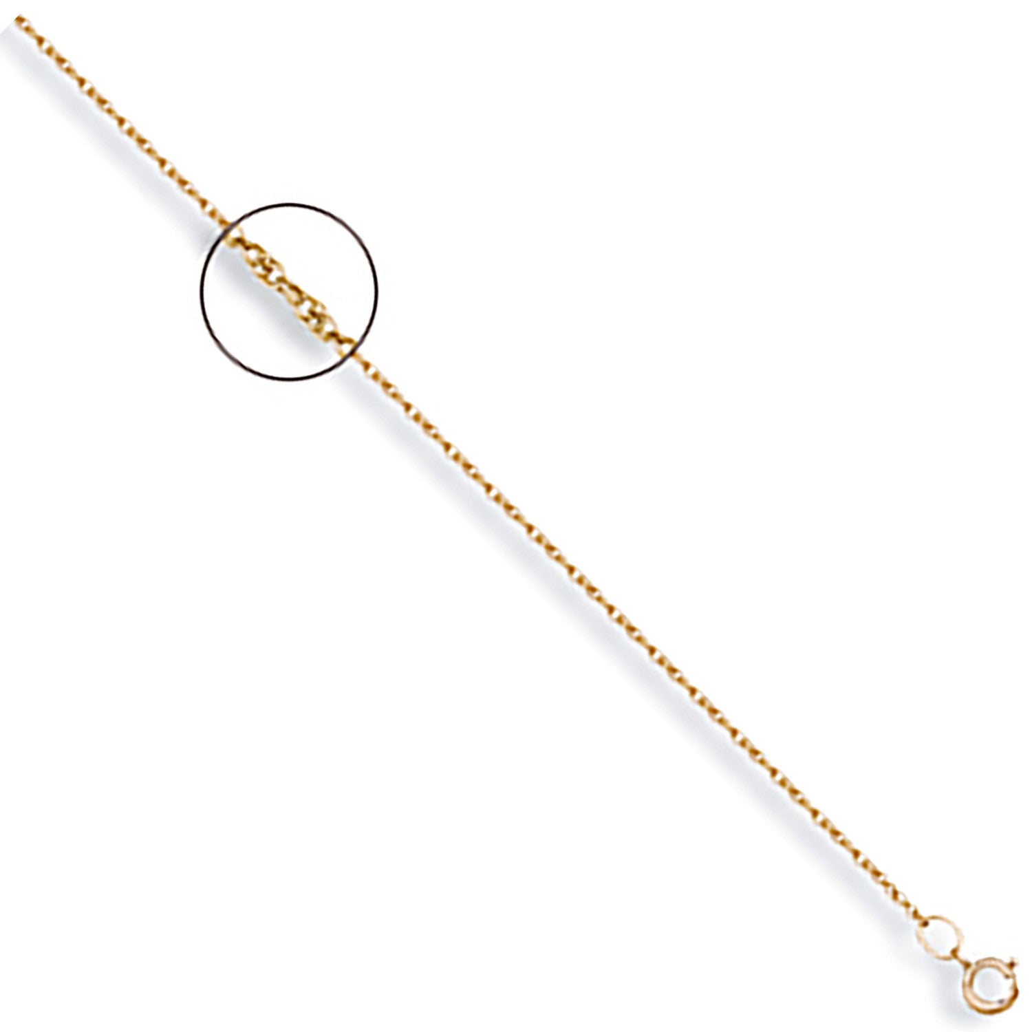 Yellow Gold 1.0mm Prince of Wales Chain - 9ct Gold
