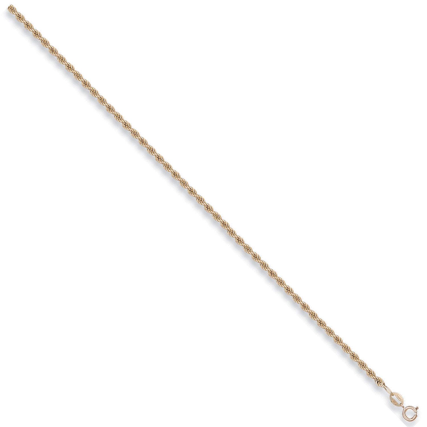 Yellow Gold 2.7mm Hollow Rope Chain - 9ct Gold