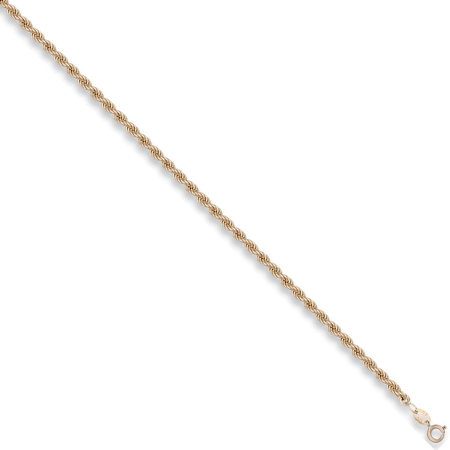 Yellow Gold 3.2mm Hollow Rope Chain - 9ct Gold
