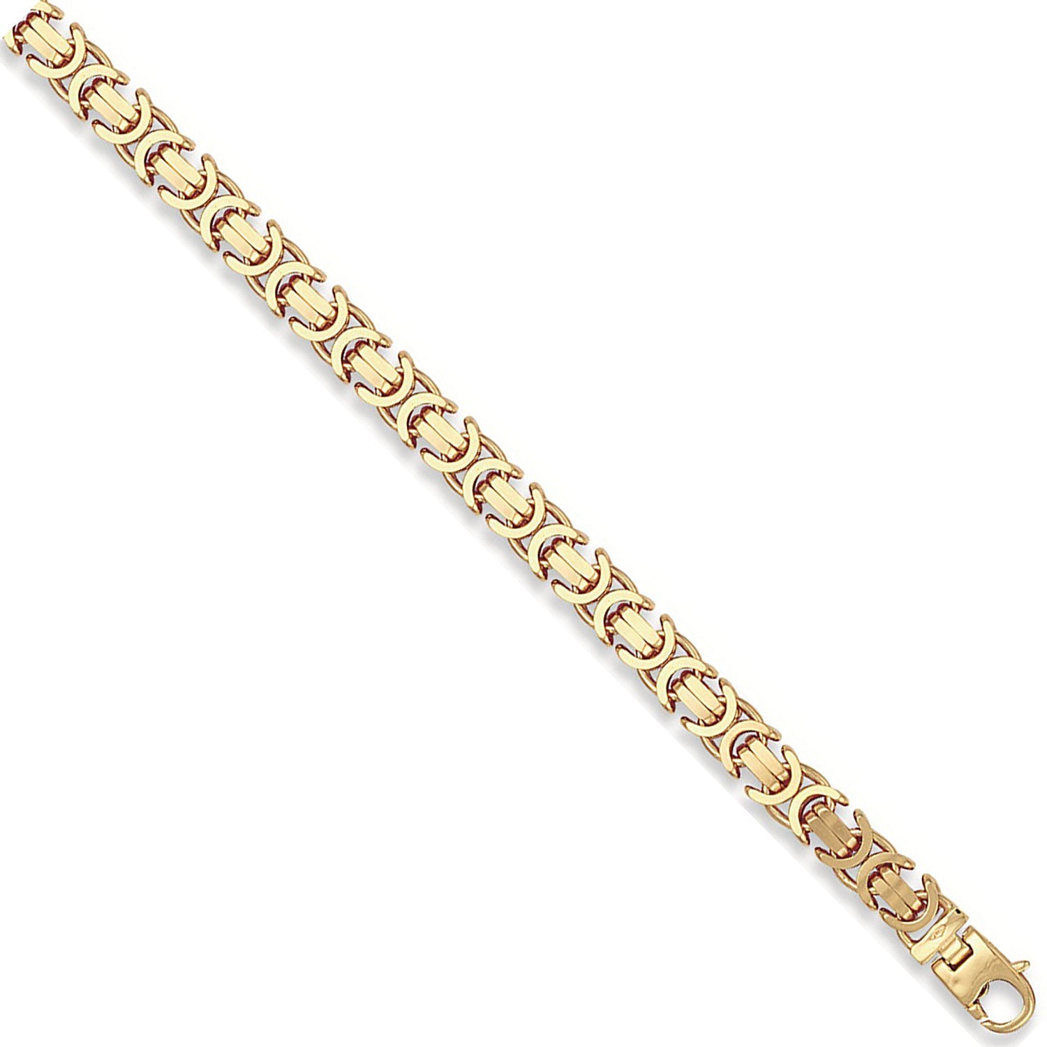 Yellow Gold 8.4mm Byzantine Chain - 9ct Gold
