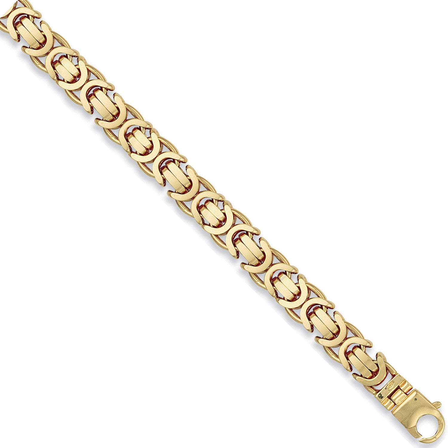 Yellow Gold 11.5mm Byzantine Chain - 9ct Gold