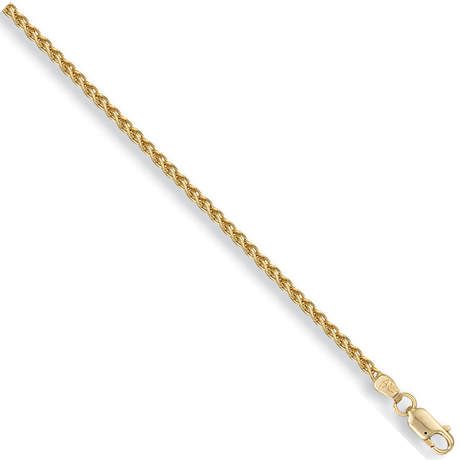 Yellow Gold 2.4mm Spiga Chain - 9ct Gold