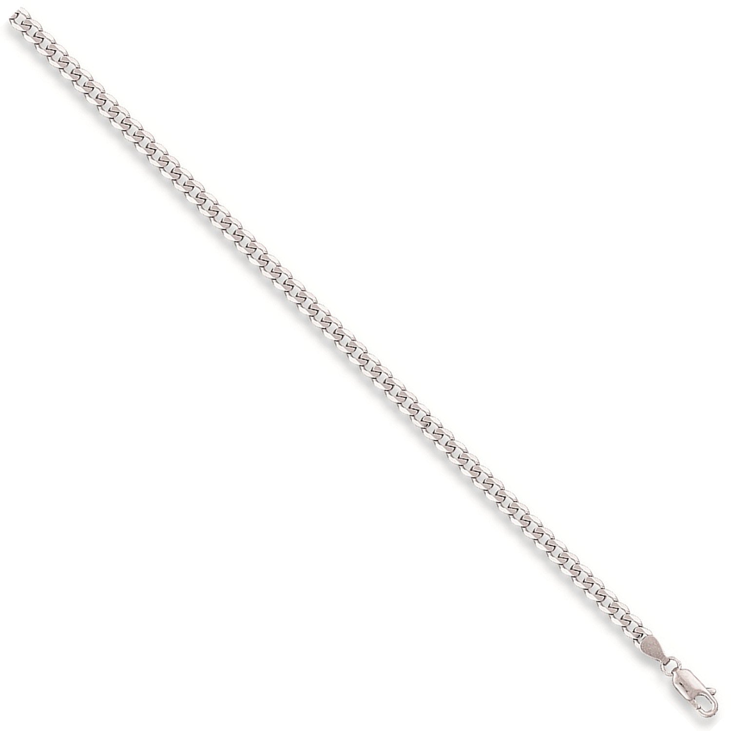 White Gold 4.7mm Curb Chain - 9ct Gold