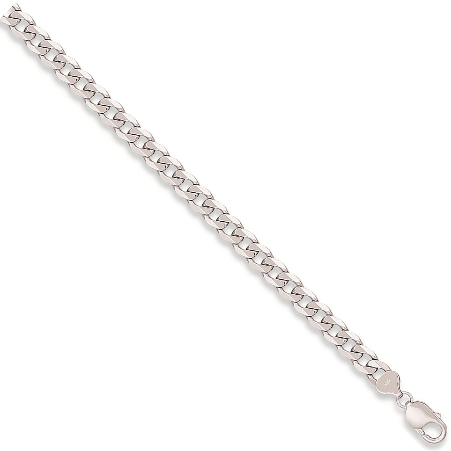 White Gold 5.5mm Curb Chain - 9ct Gold