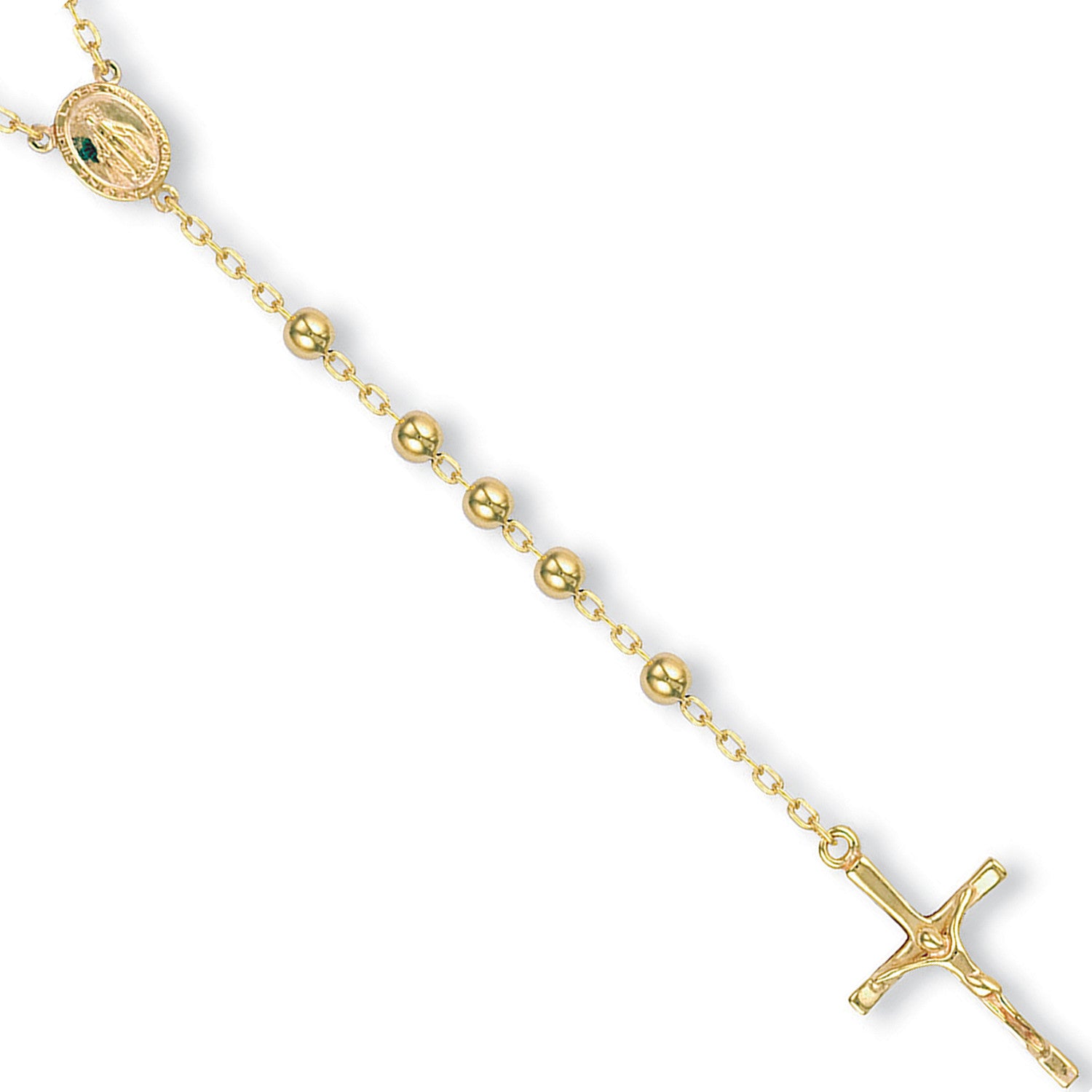 Yellow Gold Rosarery Beads - 9ct Gold