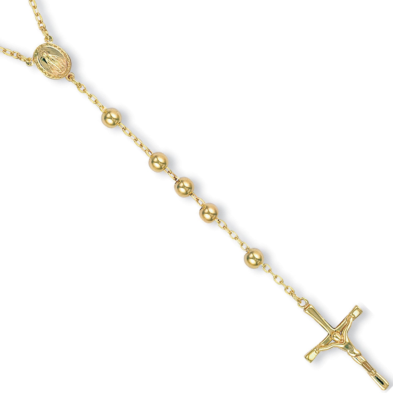 Yellow Gold Rosarery Beads 28" (71cm) - 9ct Gold