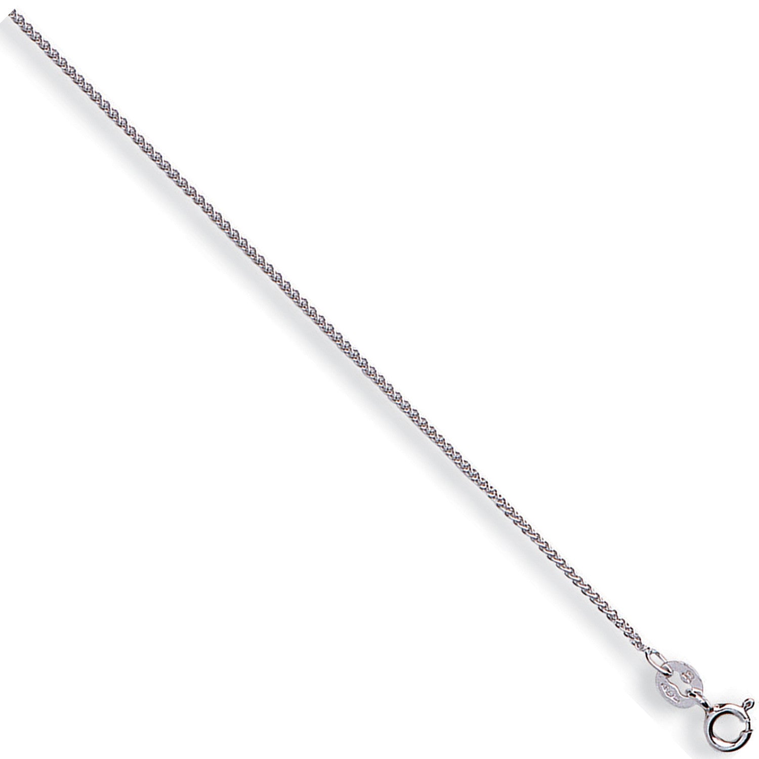 White Gold 1.0mm Spiga Chain - 9ct Gold