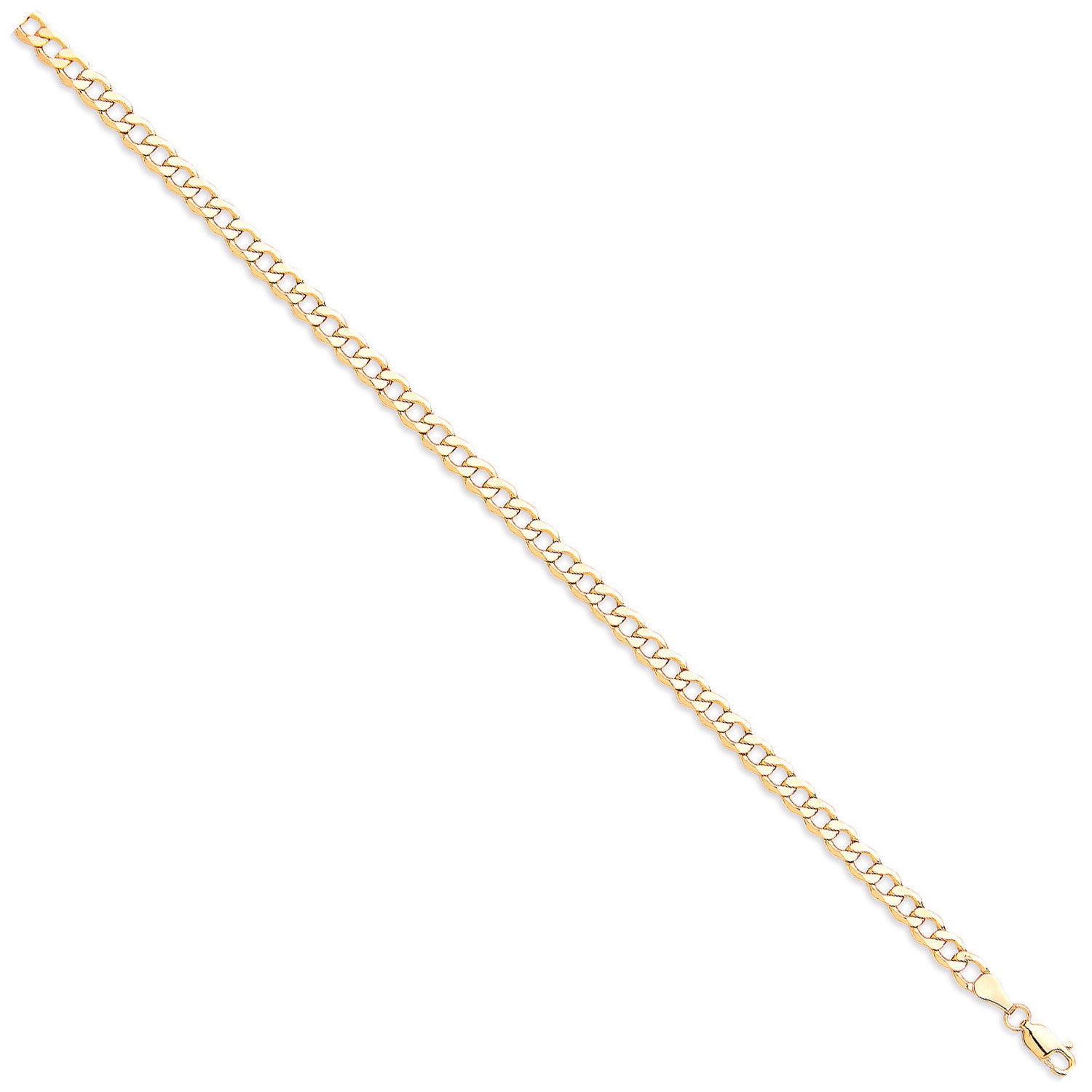 Yellow Gold 4.8mm Hollow Curb - 9ct Gold