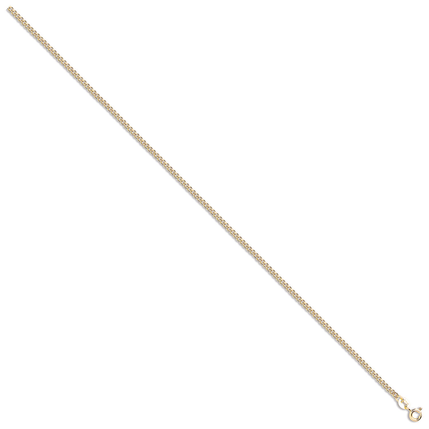 Yellow Gold 2.2mm Classic Hollow Curb Chain - 9ct Gold