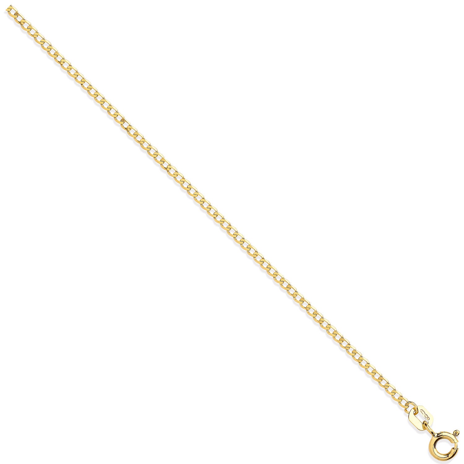 Yellow Gold 1.6mm Economy Curb Chain - 9ct Gold