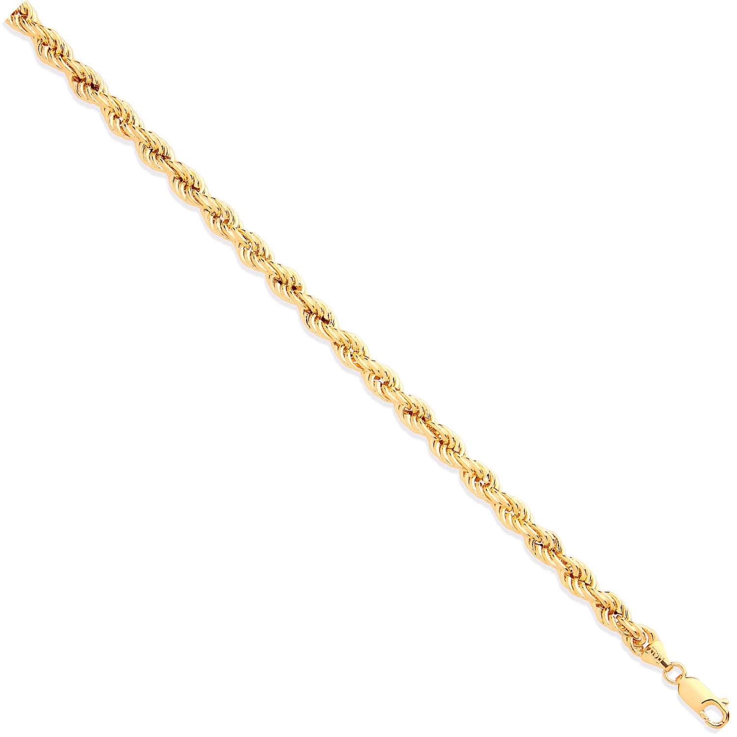 Yellow Gold 6.3mm Hollow Rope Chain - 9ct Gold