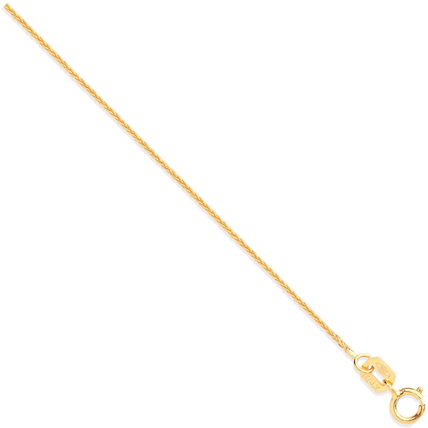 Yellow Gold 0.8mm Spiga Chain - 9ct Gold
