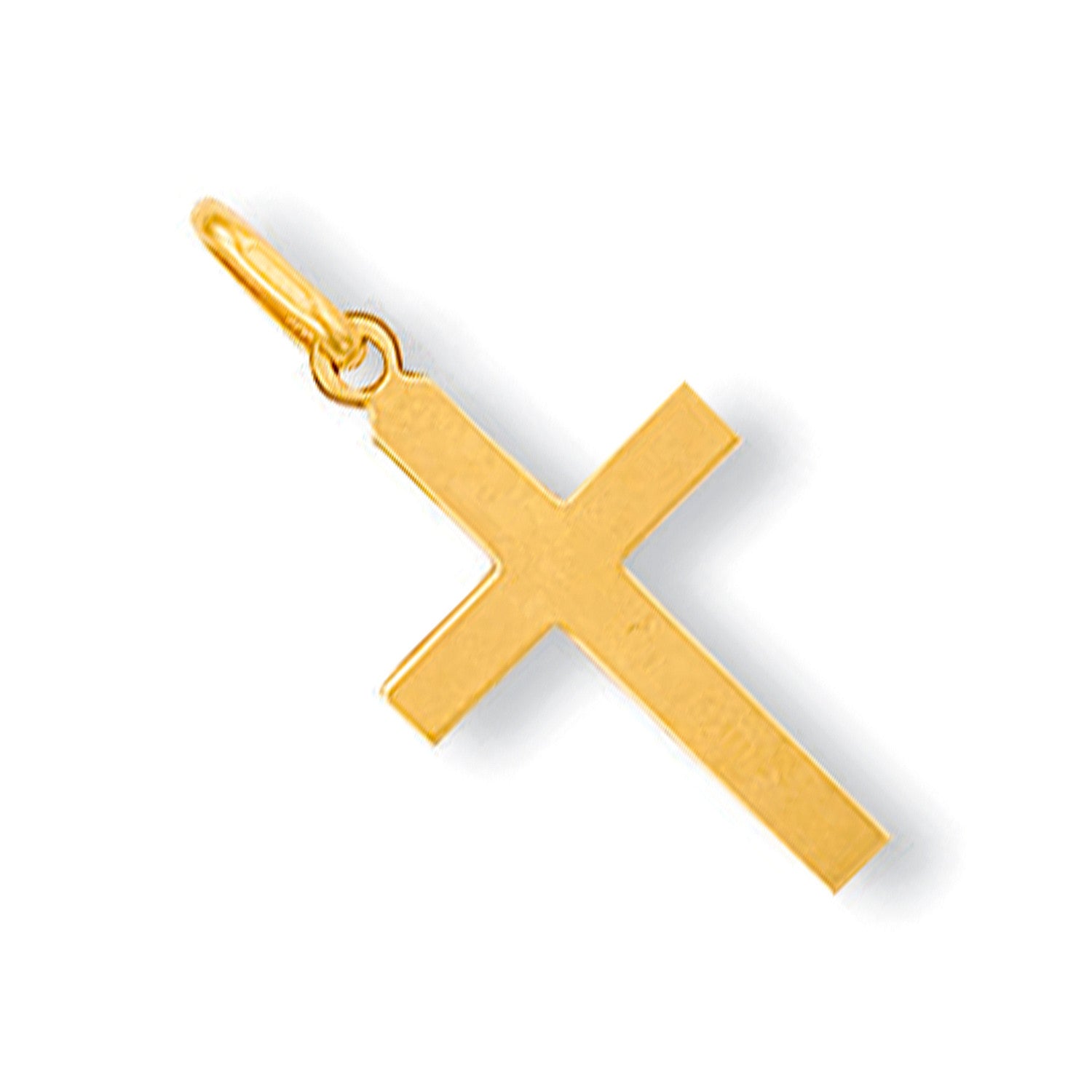 Yellow Gold Plain Cross - 9ct Gold