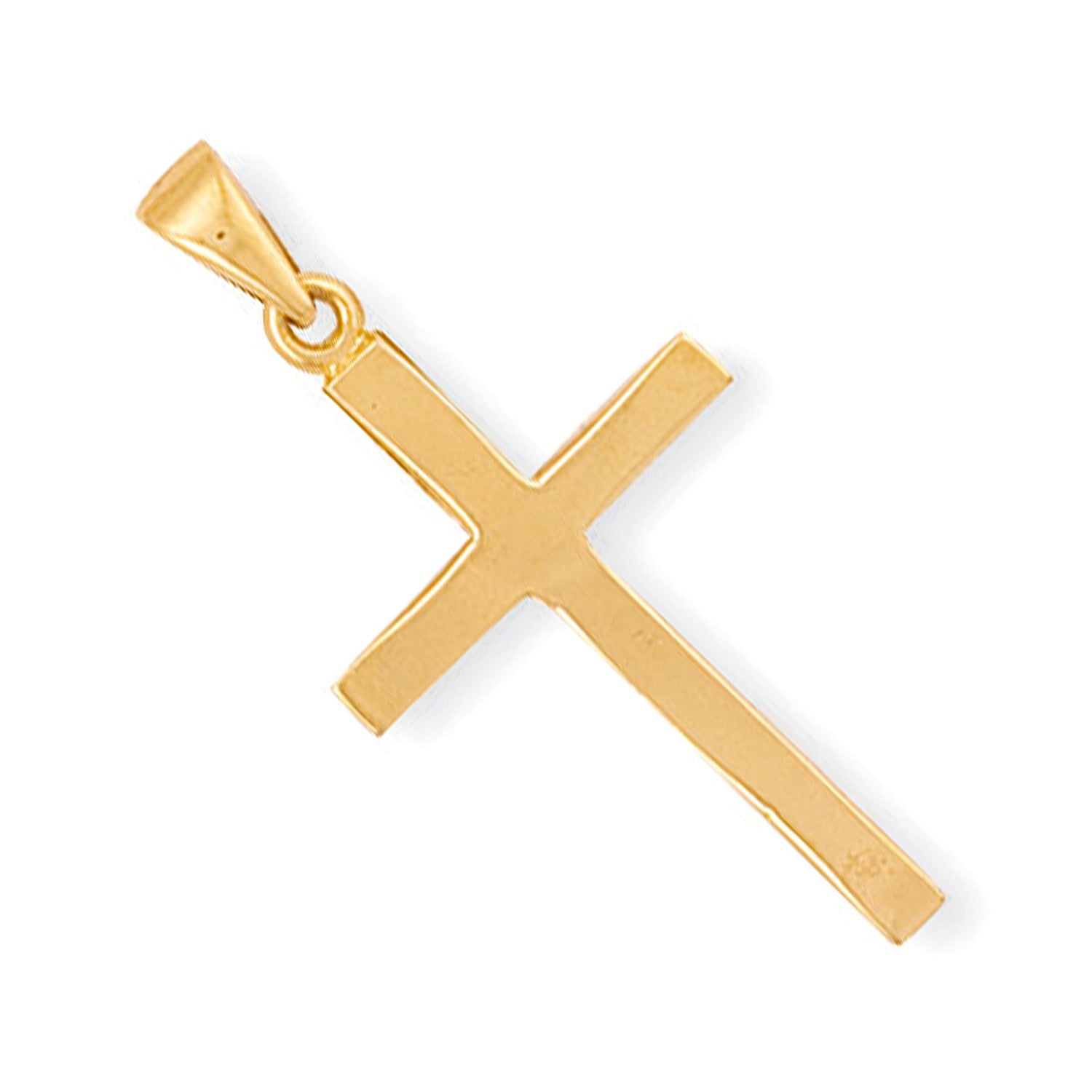 Yellow Gold Plain Cross - 9ct Gold