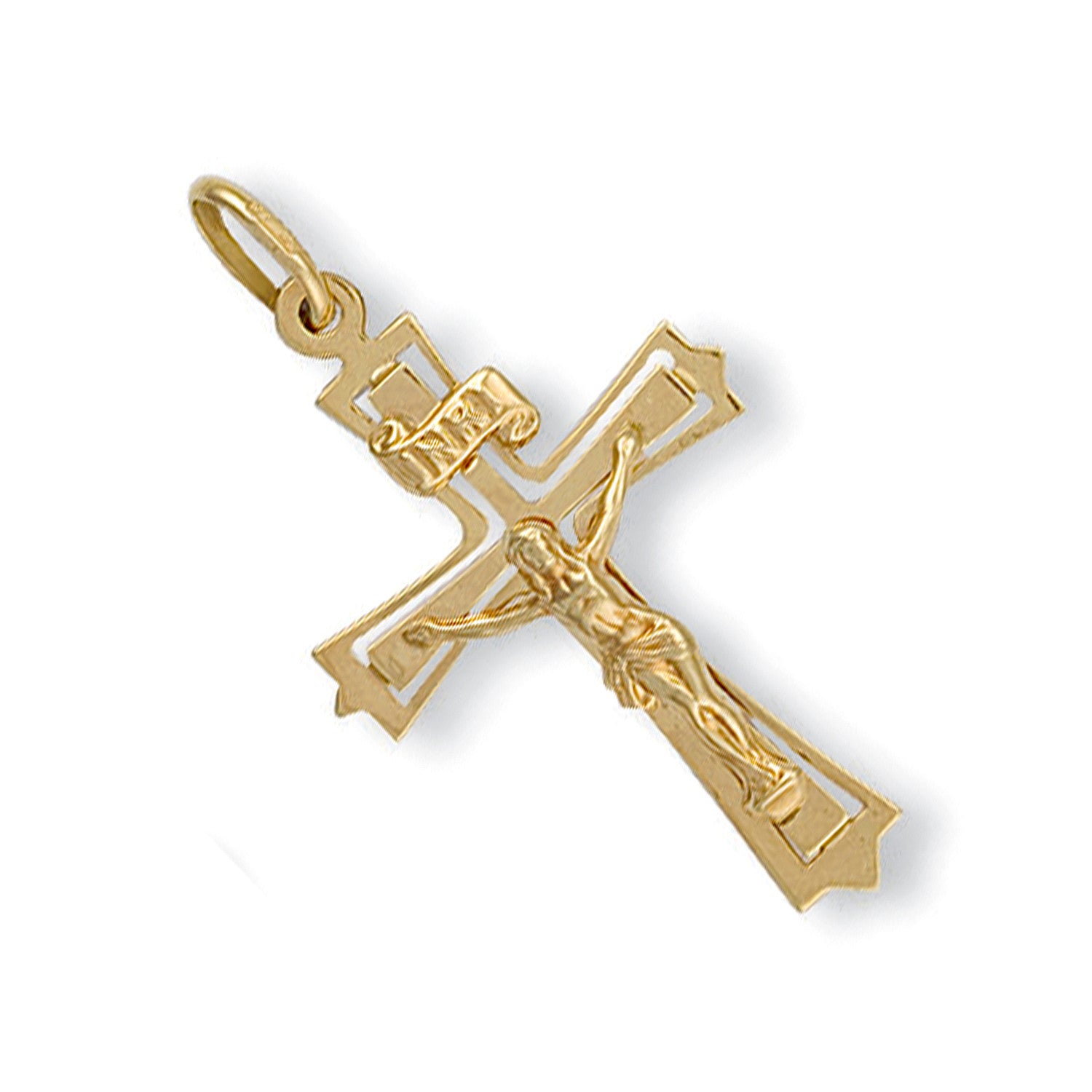 Yellow Gold Cut Out Crucifix - 9ct Gold