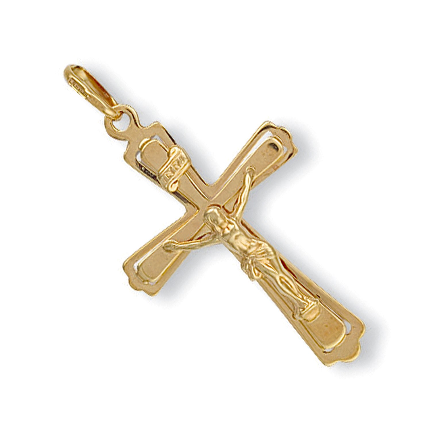 Yellow Gold Cut Out Crucifix - 9ct Gold
