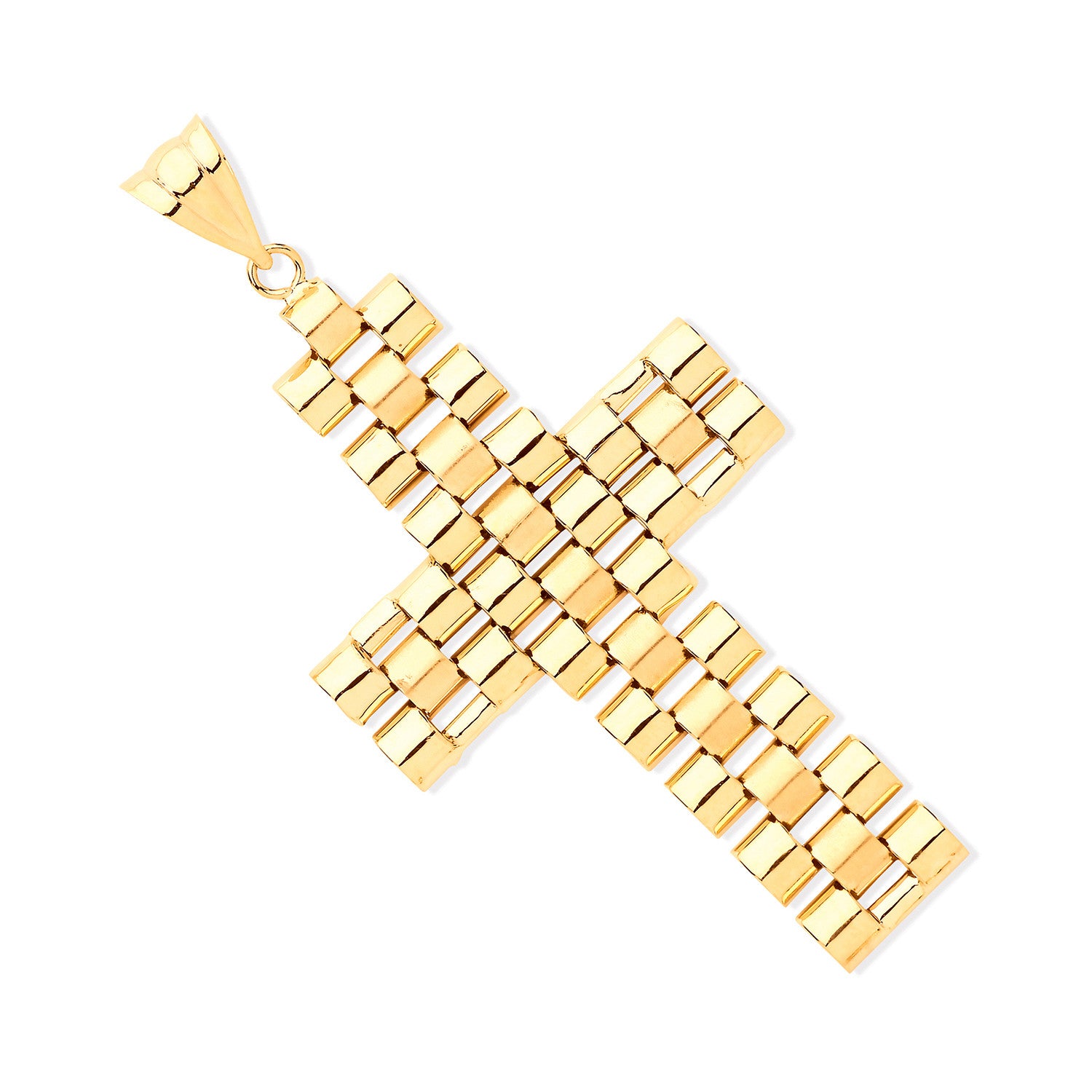 Yellow Gold Fancy Link Large Cross - 9ct Gold