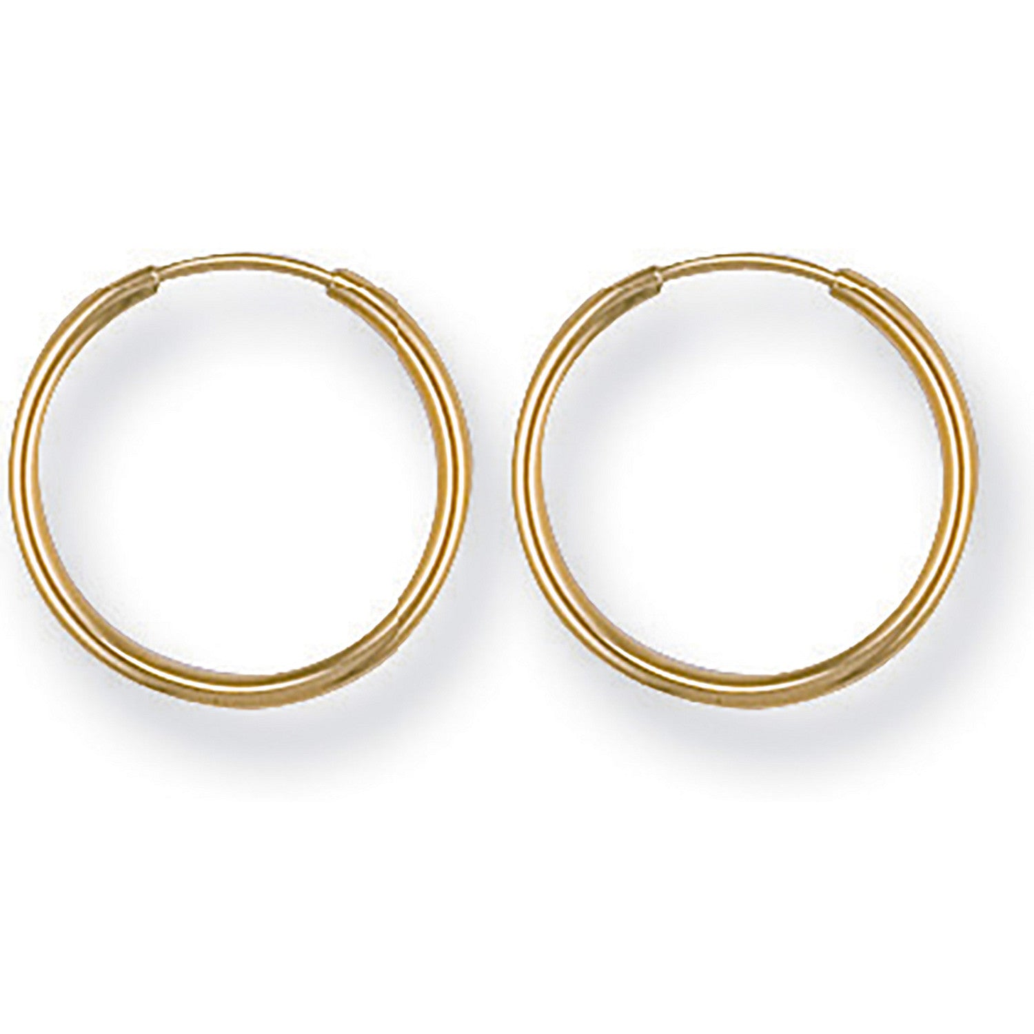 Yellow Gold 15mm Sleepers - 9ct Gold