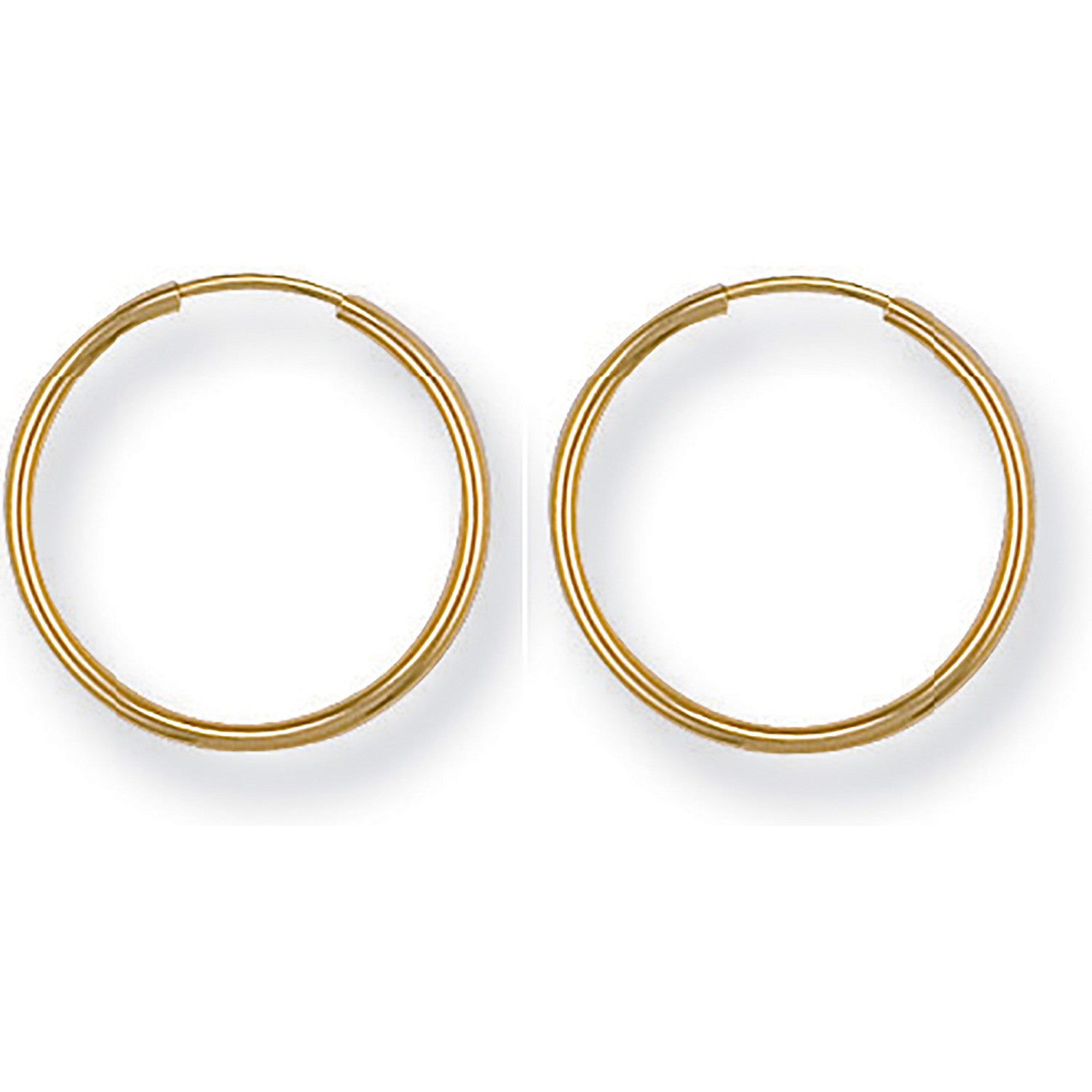 Yellow Gold 17mm Sleepers - 9ct Gold