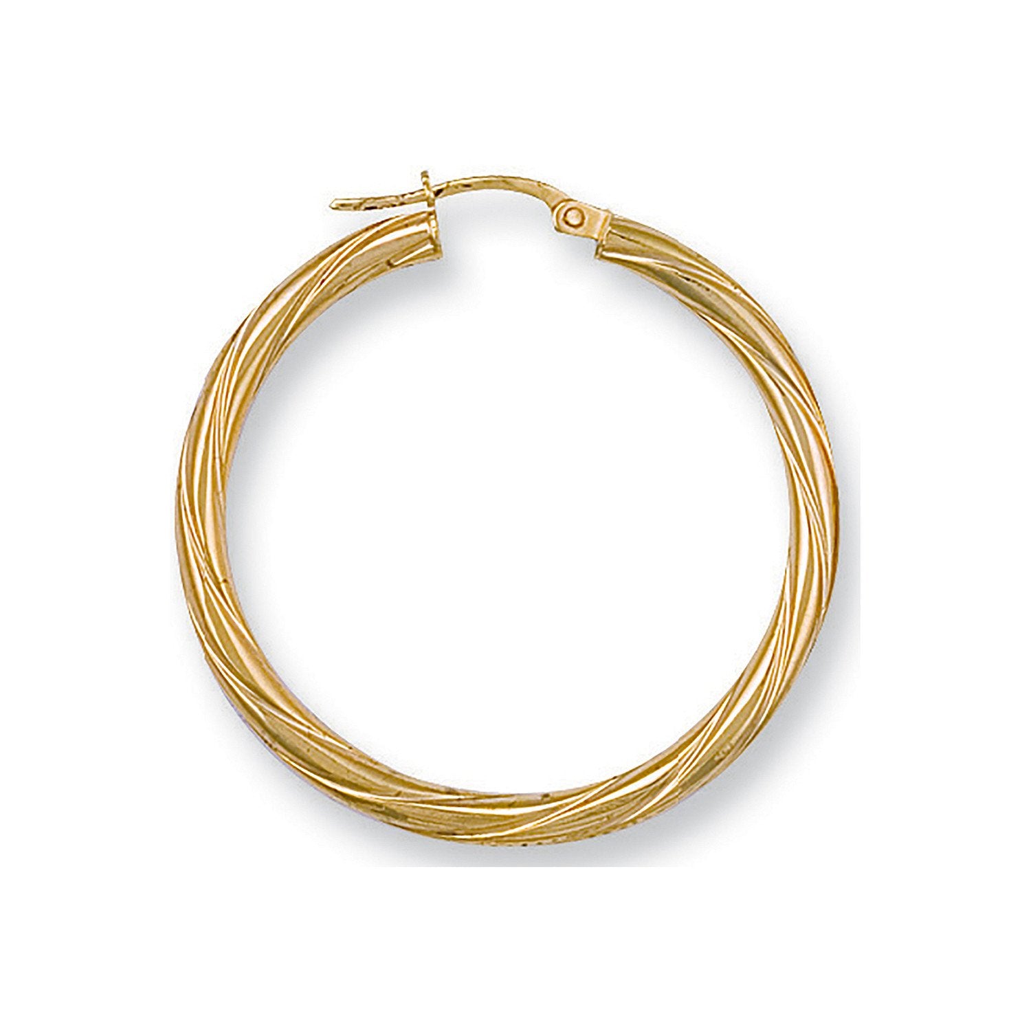 Y/G 36mm Twisted Hoop Earrings