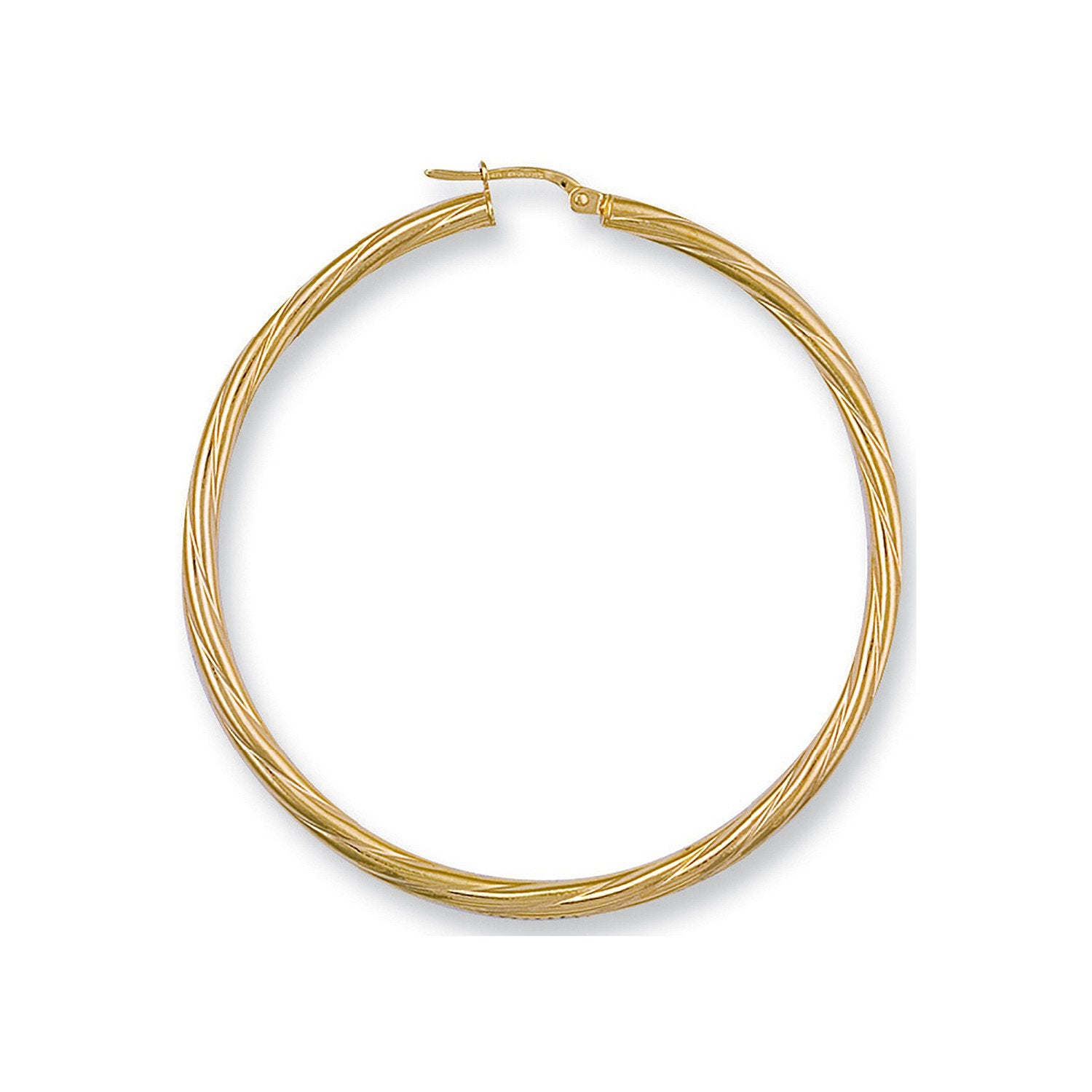 Y/G 54mm Twisted Hoop Earrings