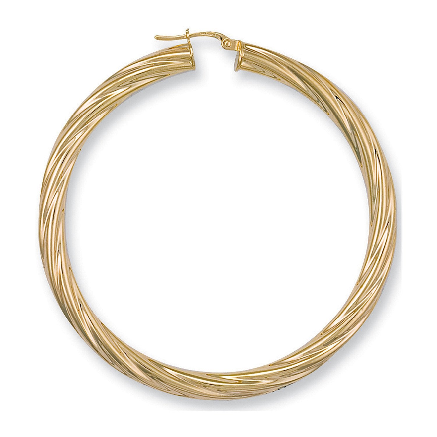 Y/G 59mm Twisted Hoop Earrings