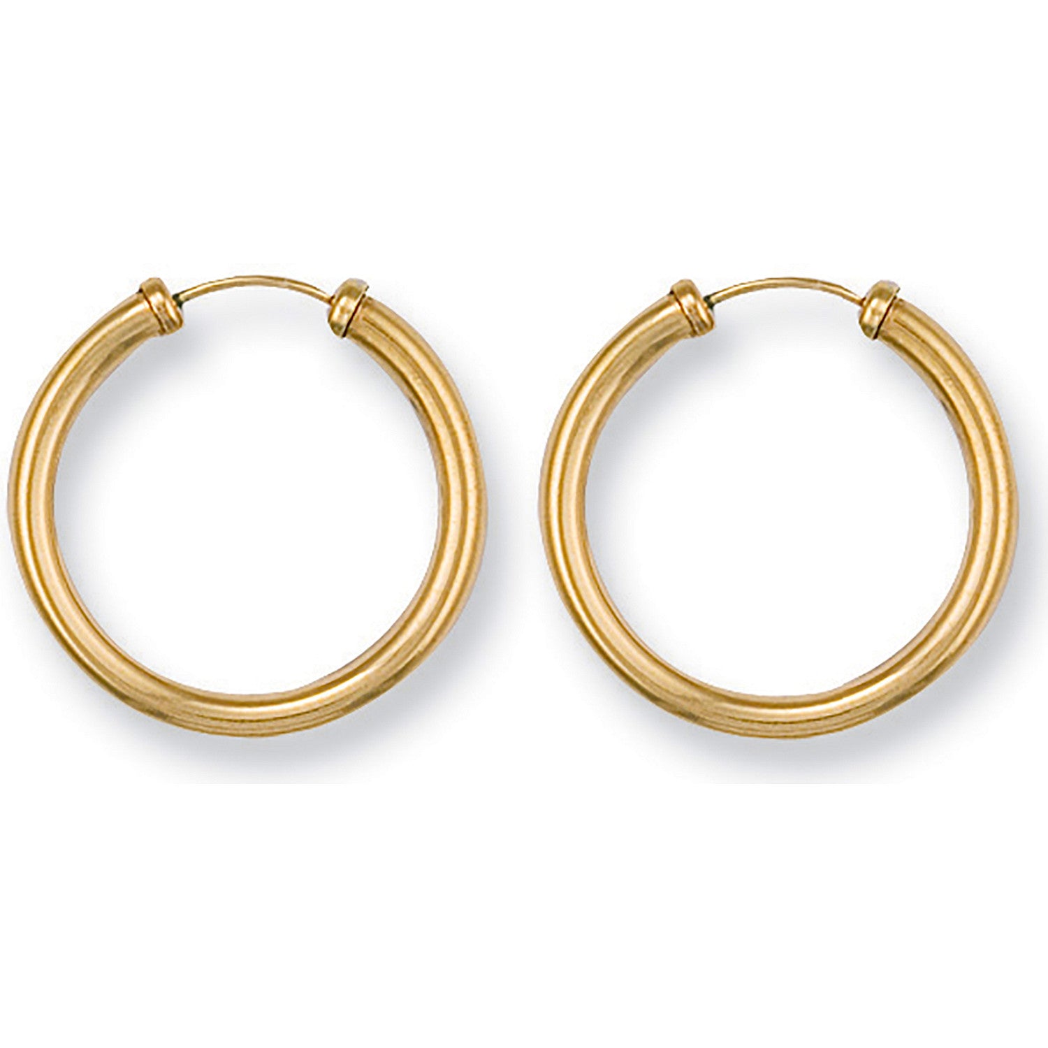 Yellow Gold 23mm Caped Sleepers - 9ct Gold