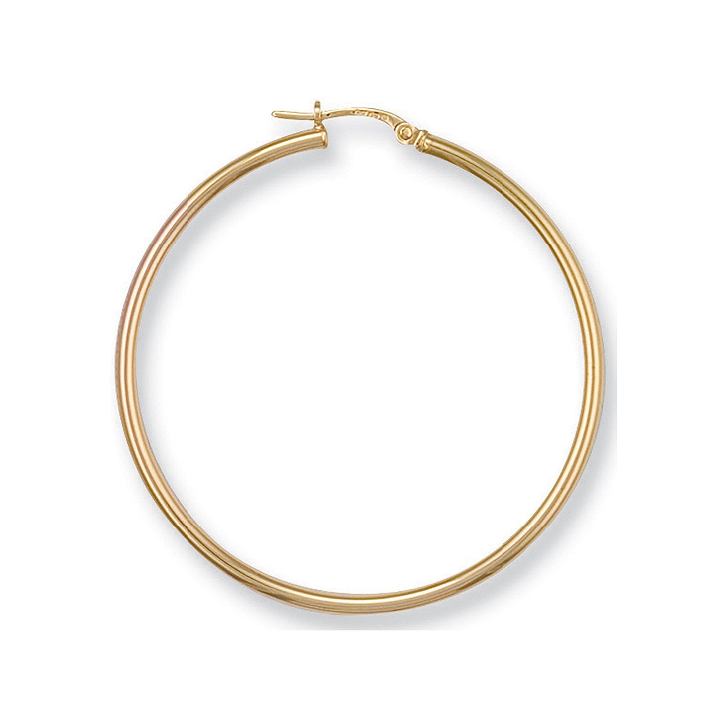 Y/G 40mm Round Tube Hoop Earrings