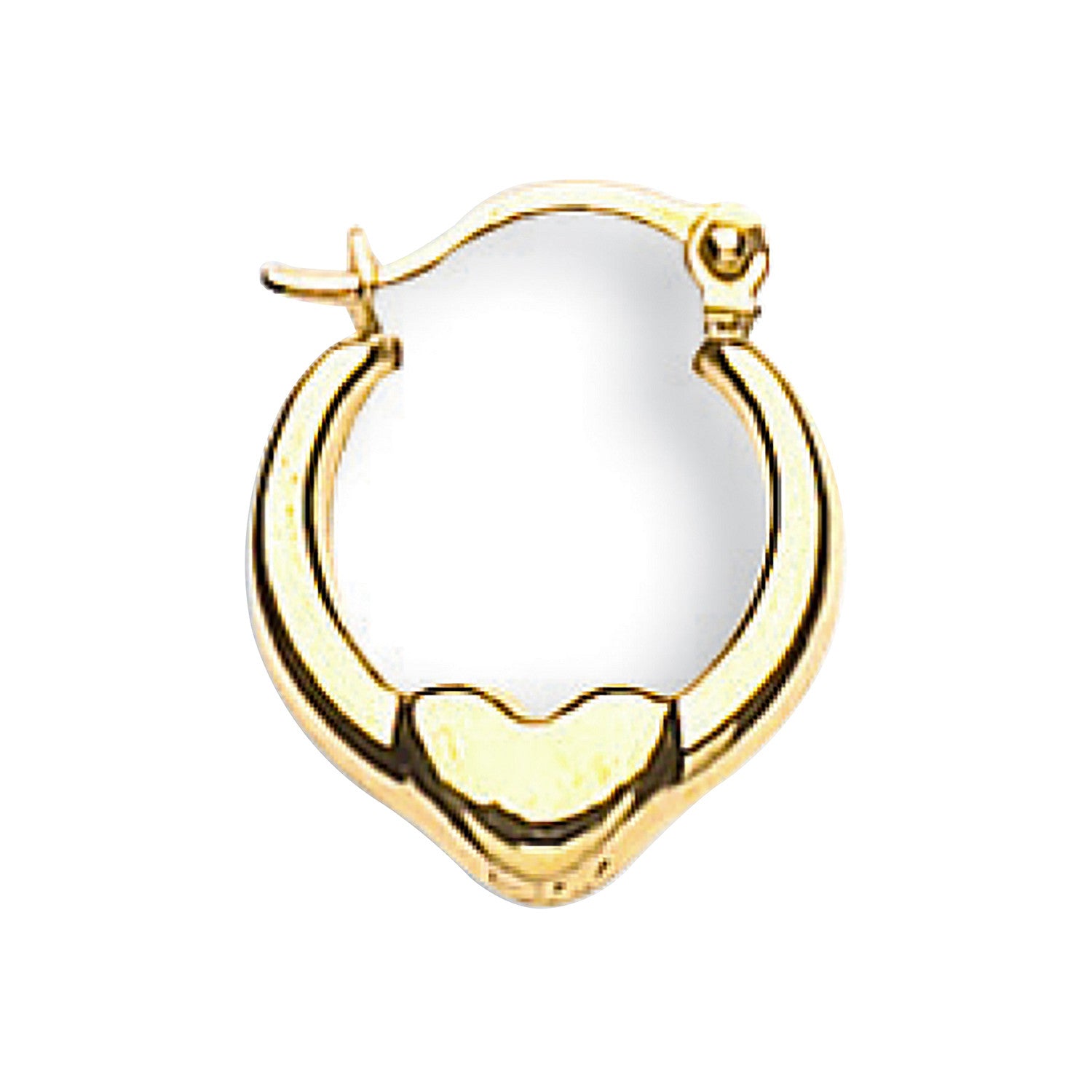 Yellow Gold Heart Small Creole - 9ct Gold