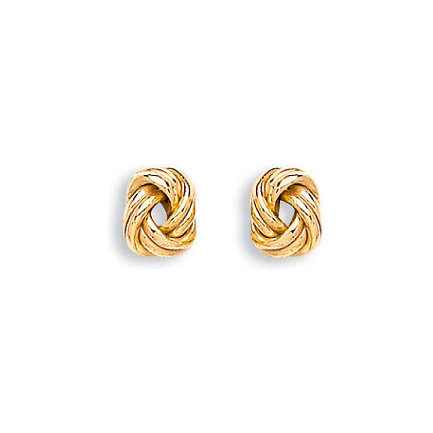 Yellow Gold 9mm Knot Stud Earrings - 9ct Gold