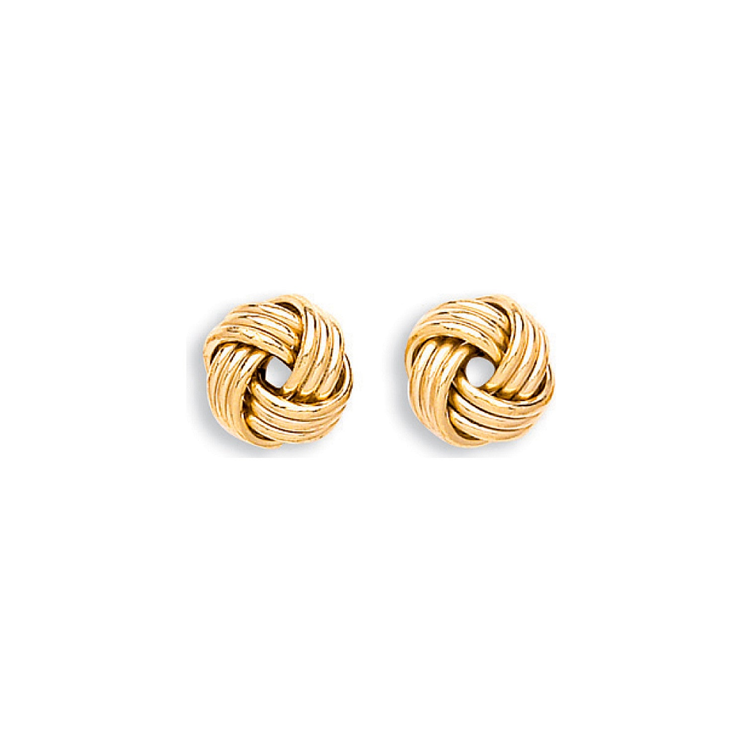 Yellow Gold 10mm Knot Stud Earrings - 9ct Gold